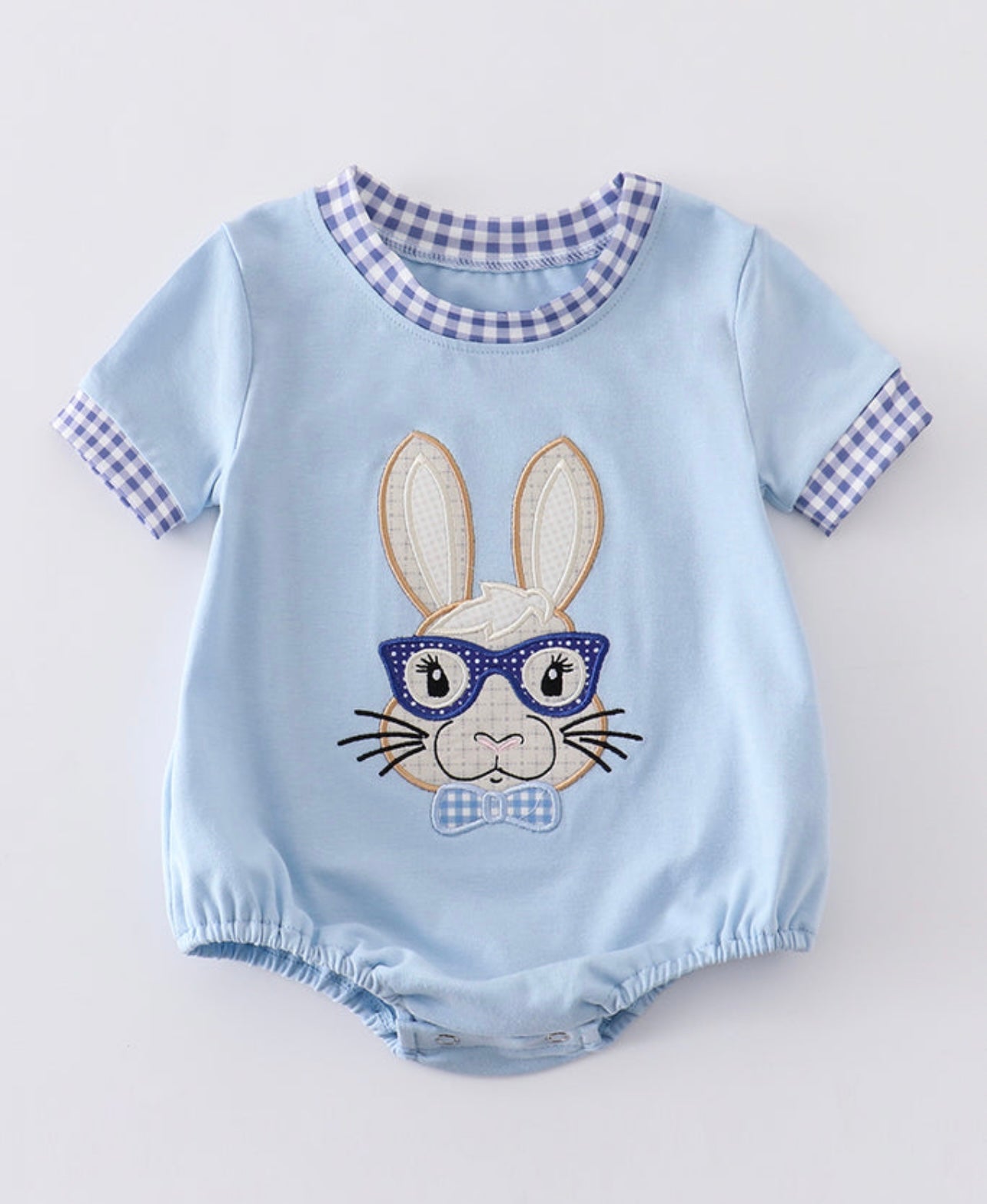 Blue Easter Bunny boy applique