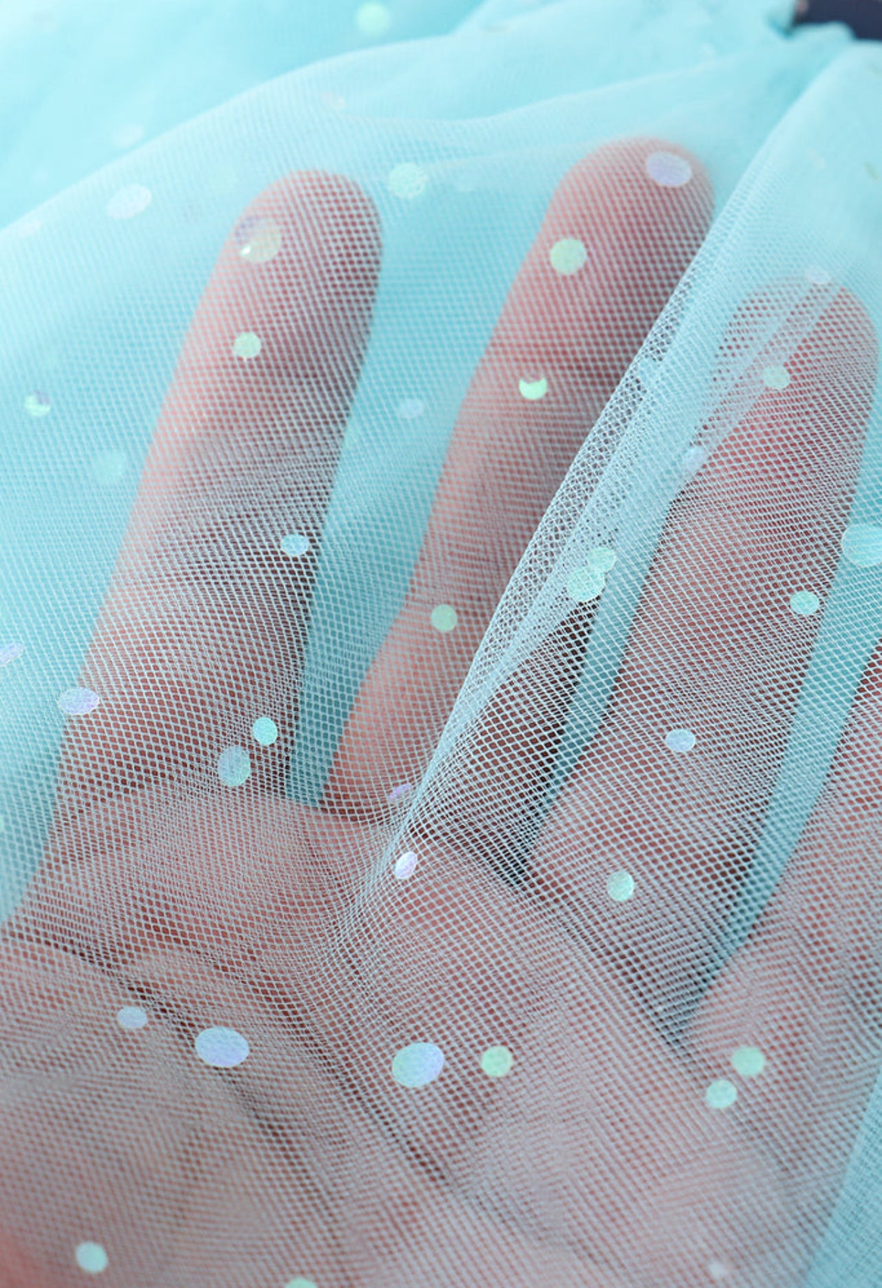 Blue Chicken Sequin Tulle Bubble