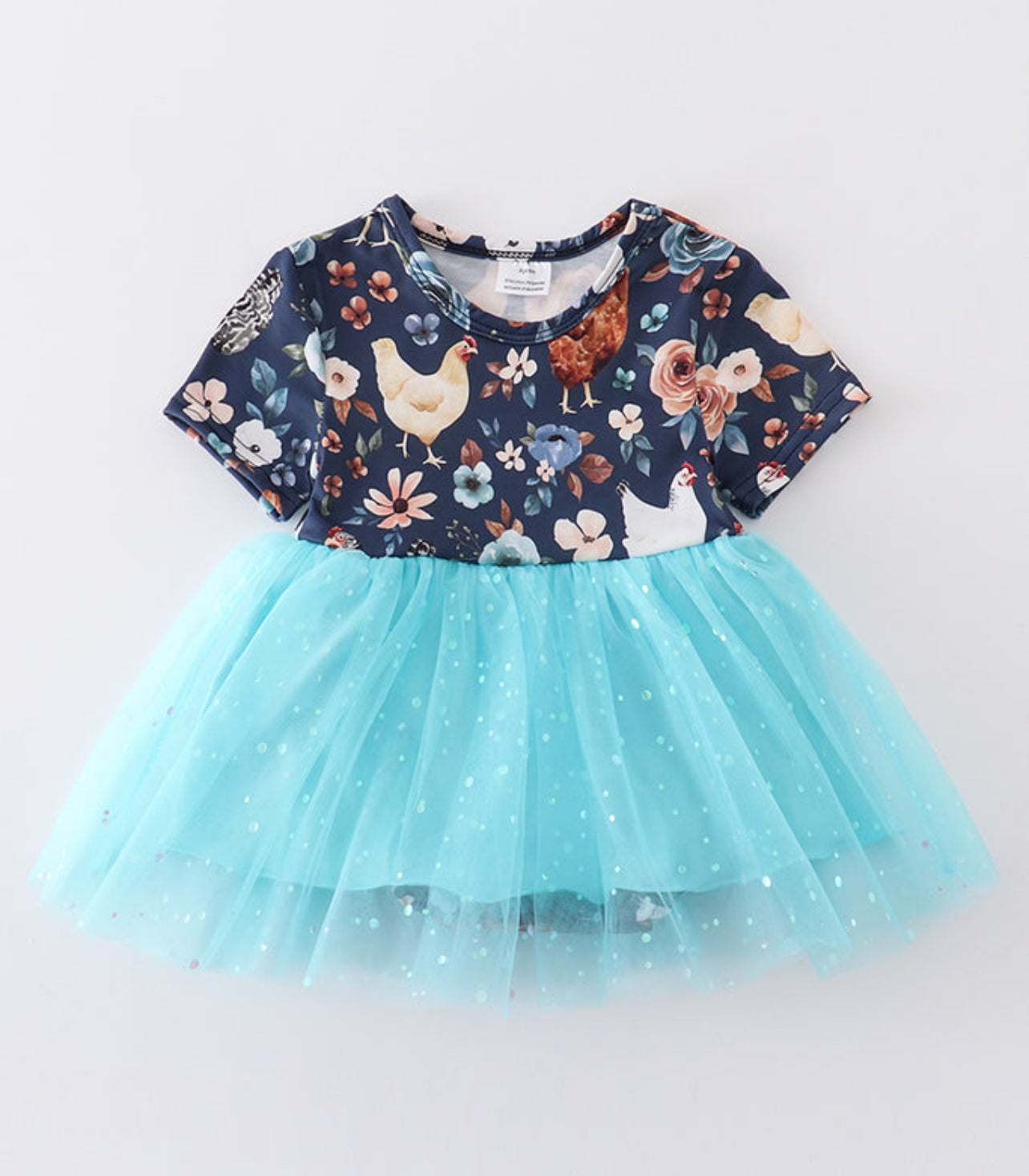 Blue Chicken Sequin Tulle Bubble
