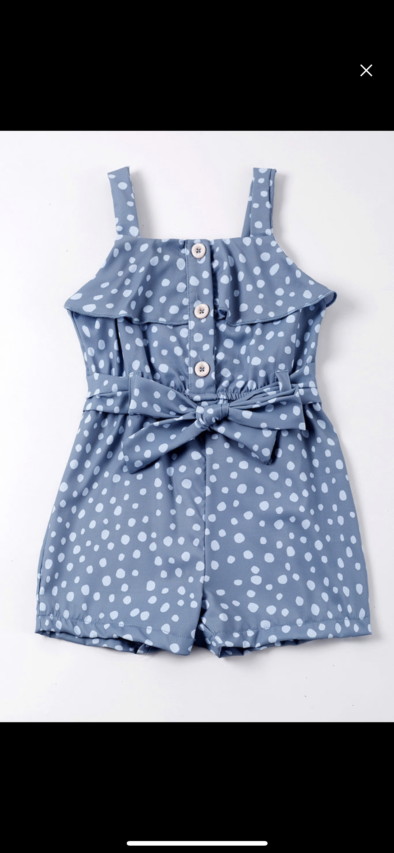 Blue Dot ruffle romper
