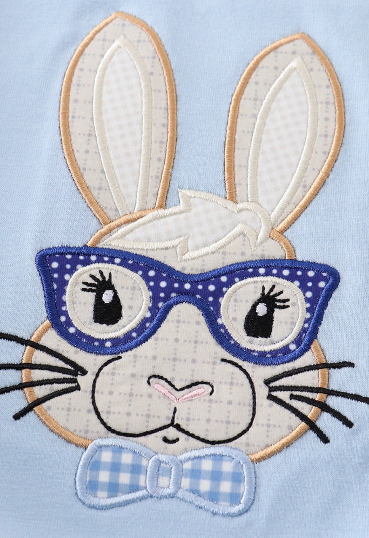 Blue Easter Bunny boy applique