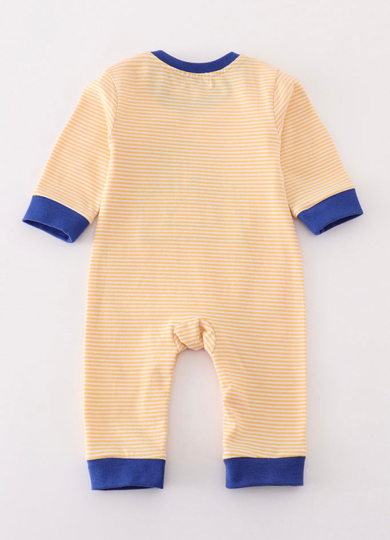 Yellow stripe Tools applique romper
