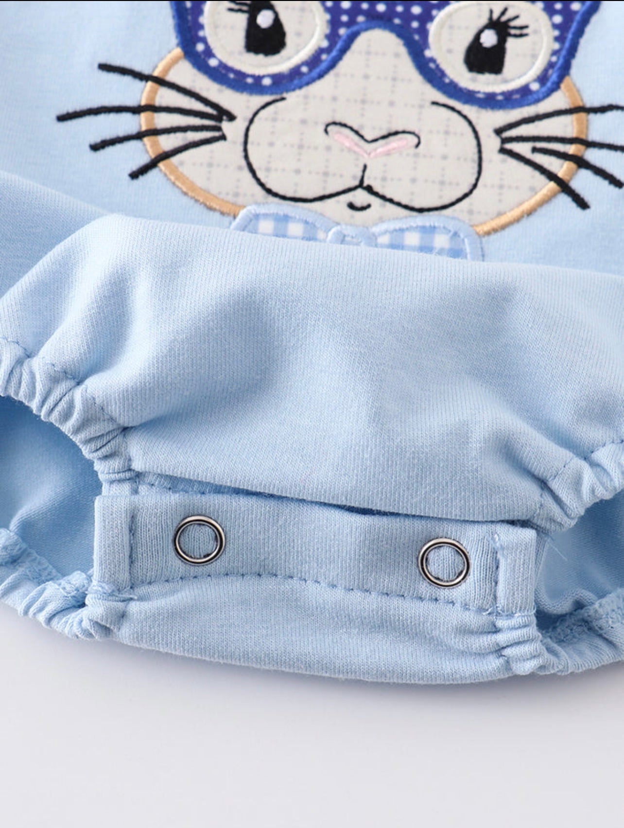 Blue Easter Bunny boy applique