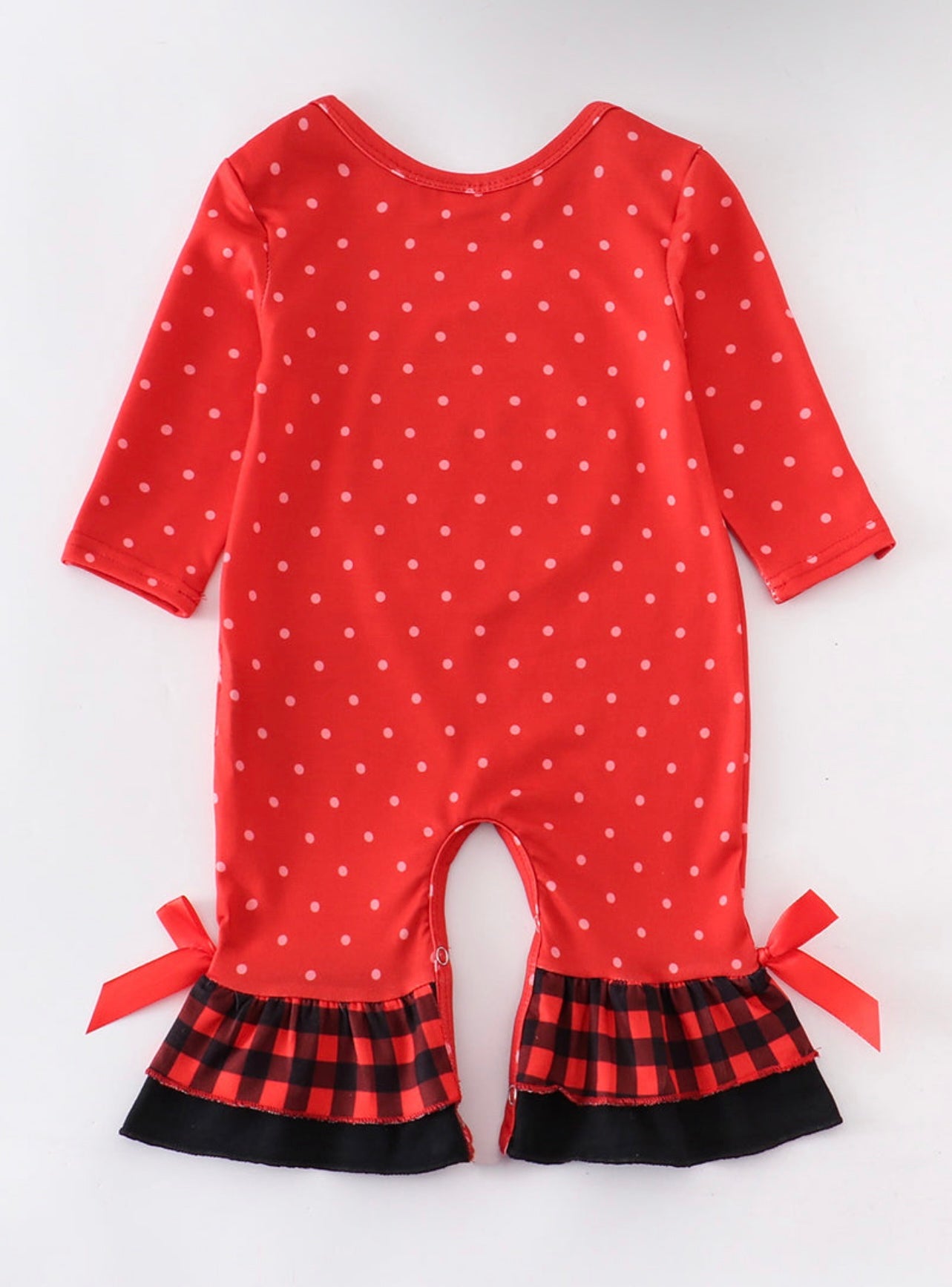 Red Plaid Santa romper