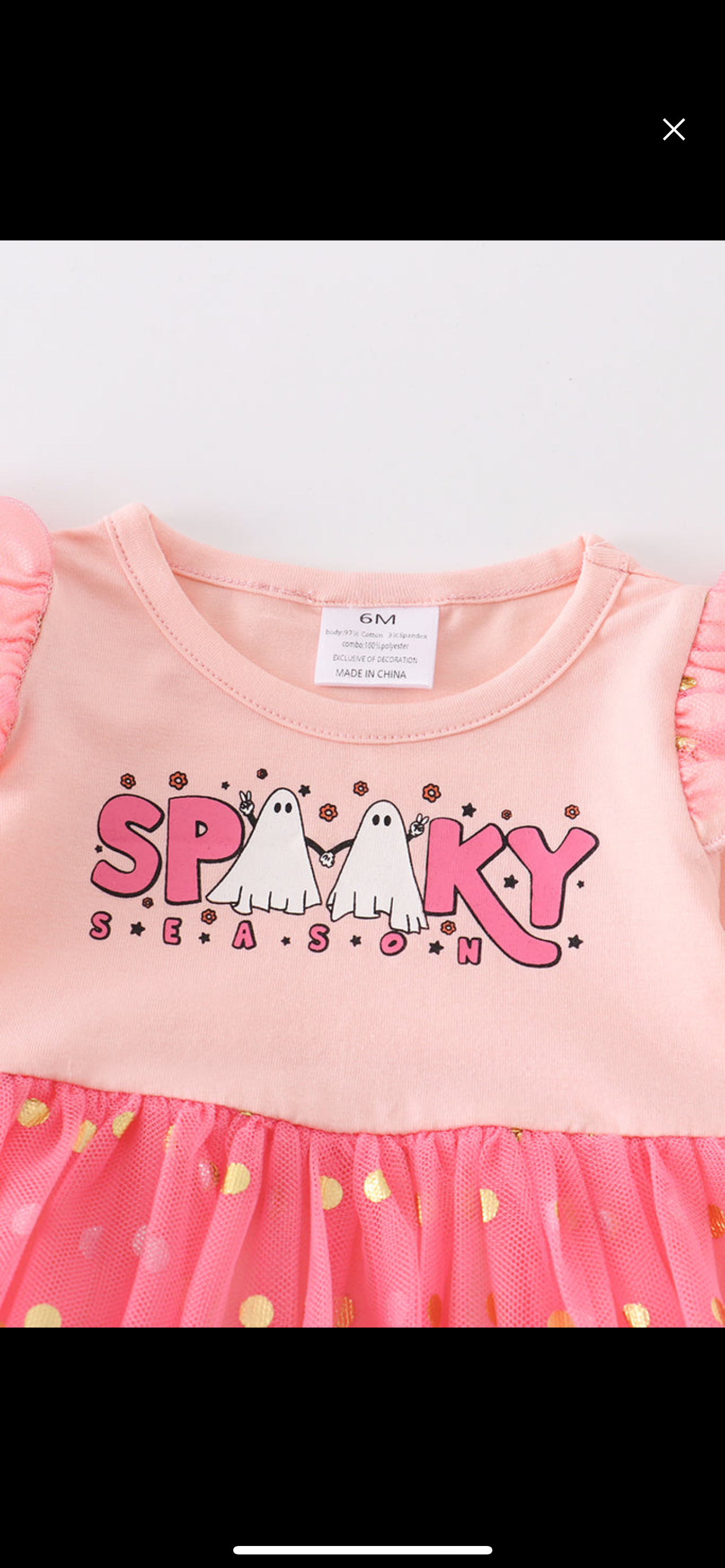 Pink SPOOKY tulle baby dress