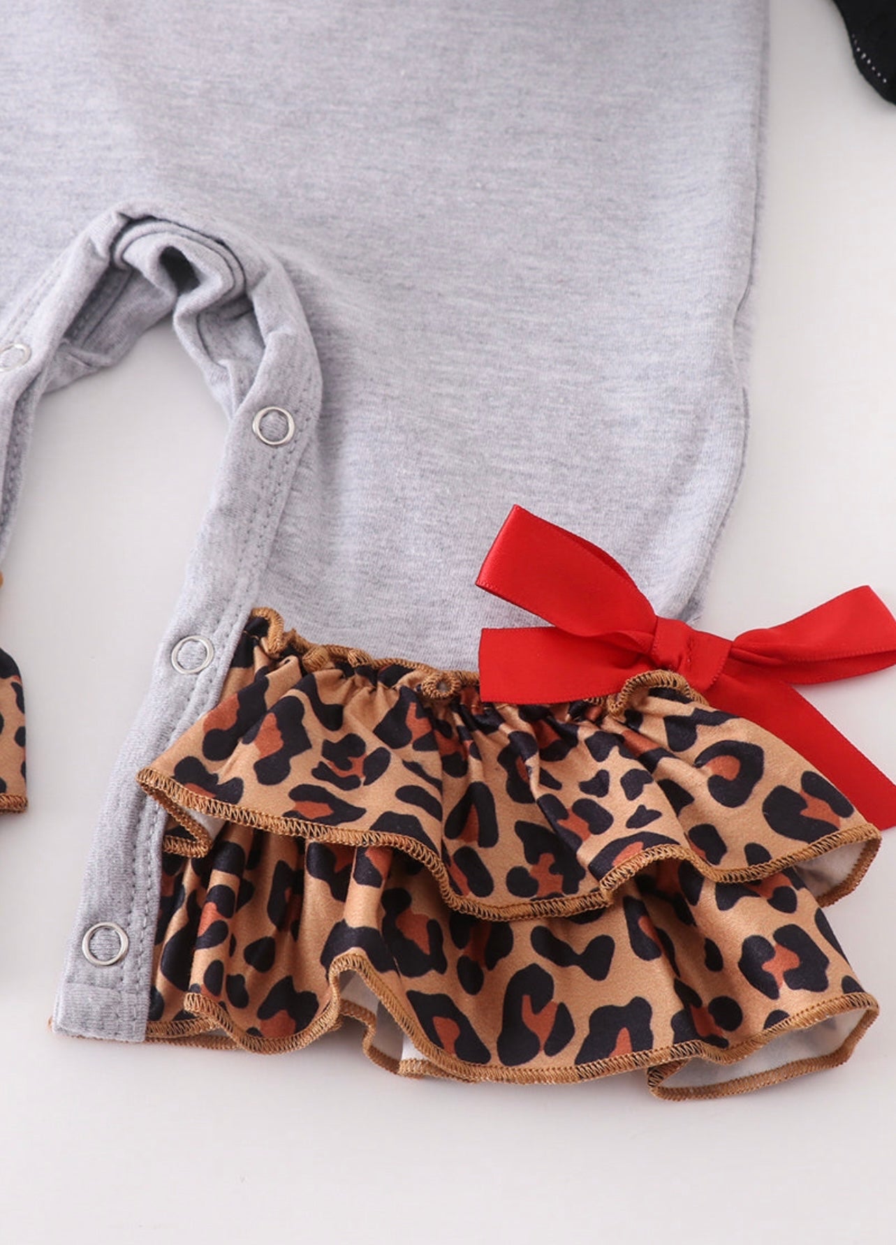 Christmas Cow Leopard romper