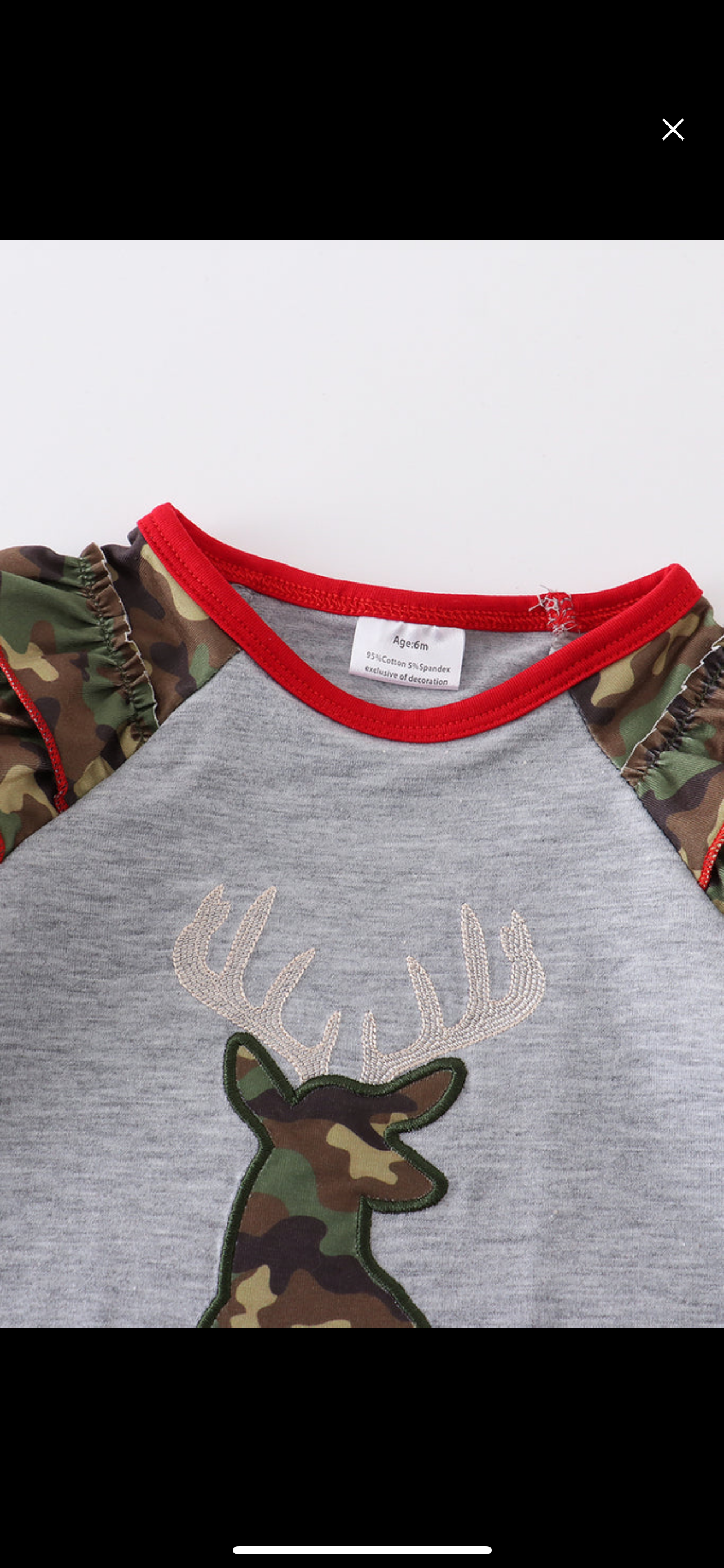 Camouflage Deer ruffle romper girl