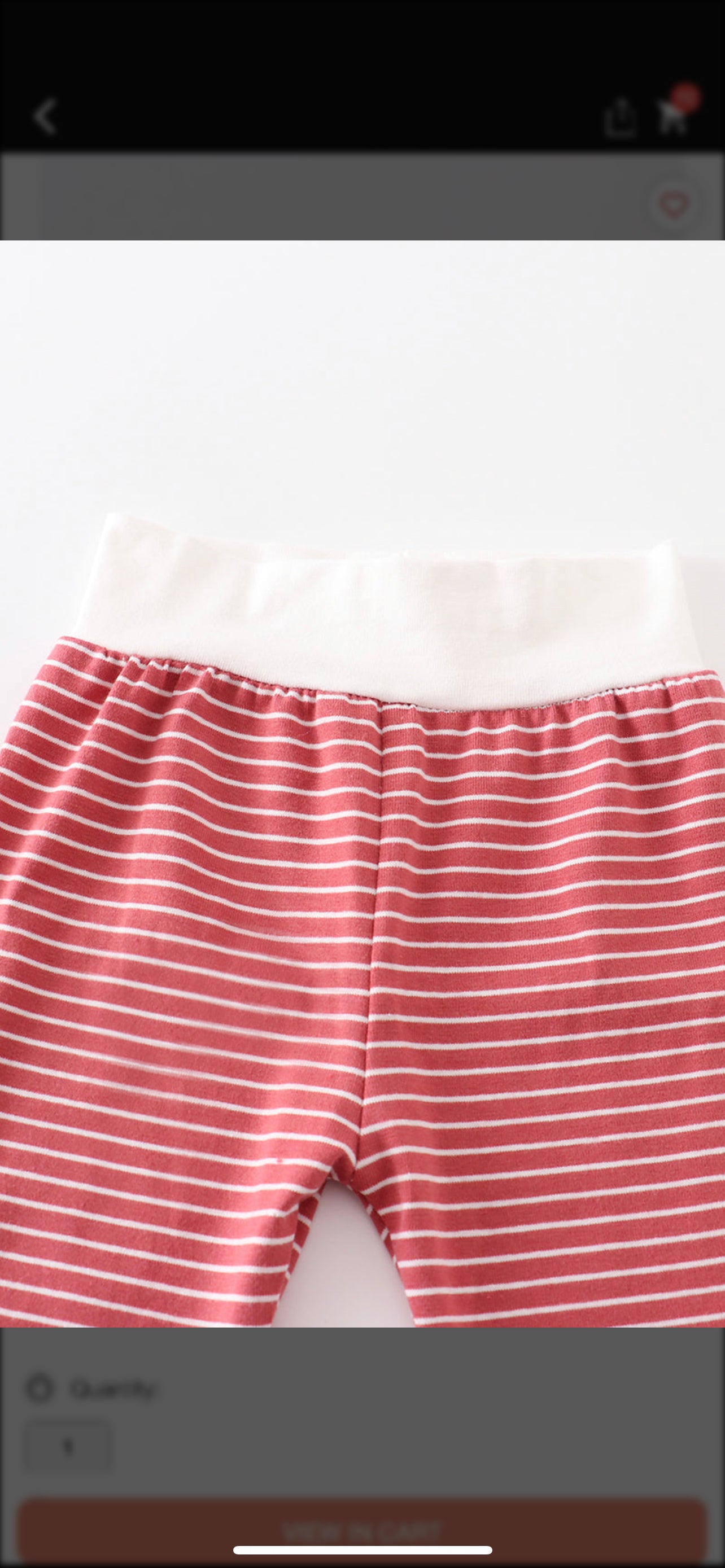 Red stripe ruffle baby set