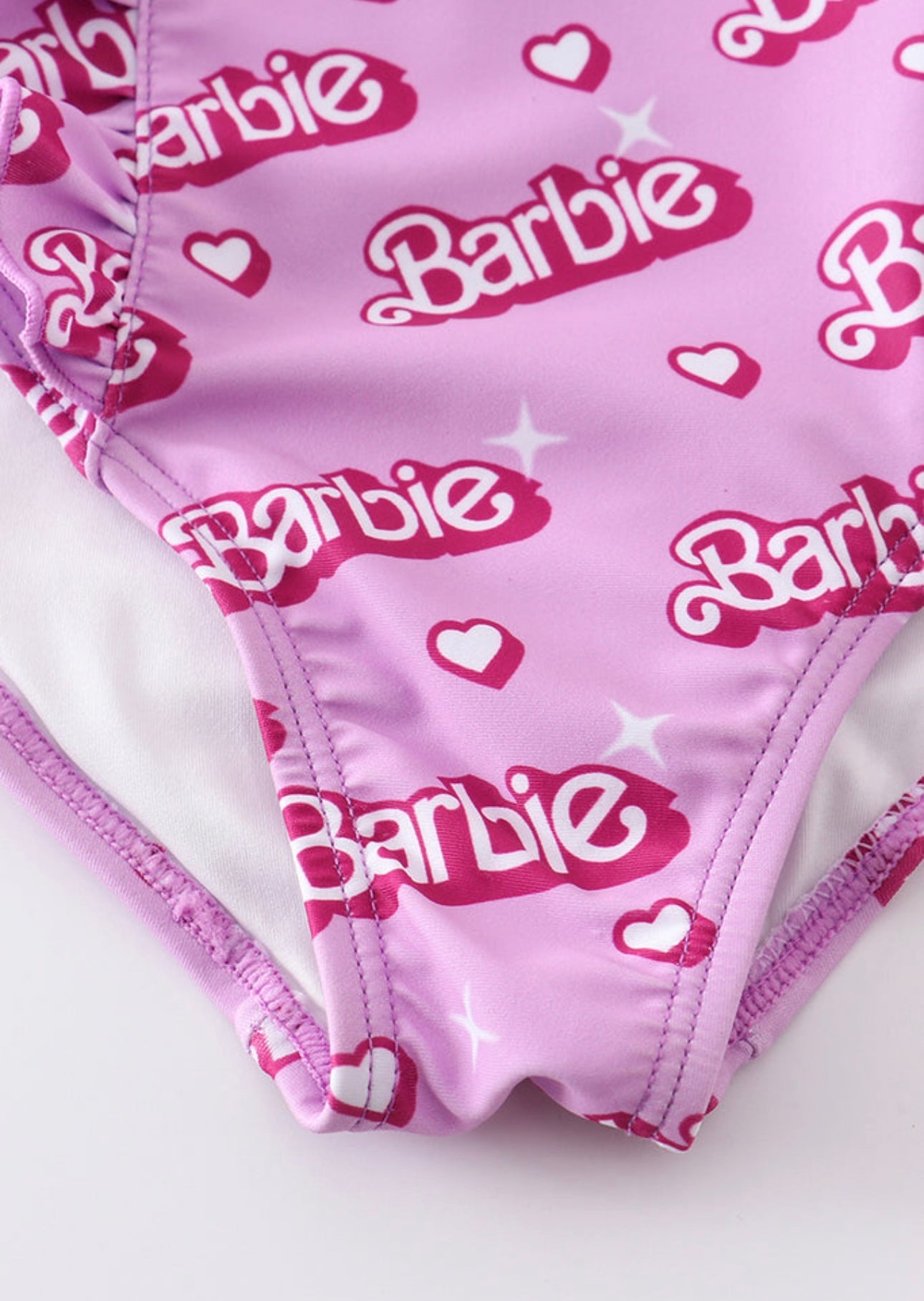 Pink Barbie Ruffle swimsuit