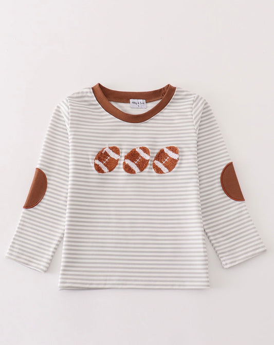 Football French knot boy shirt