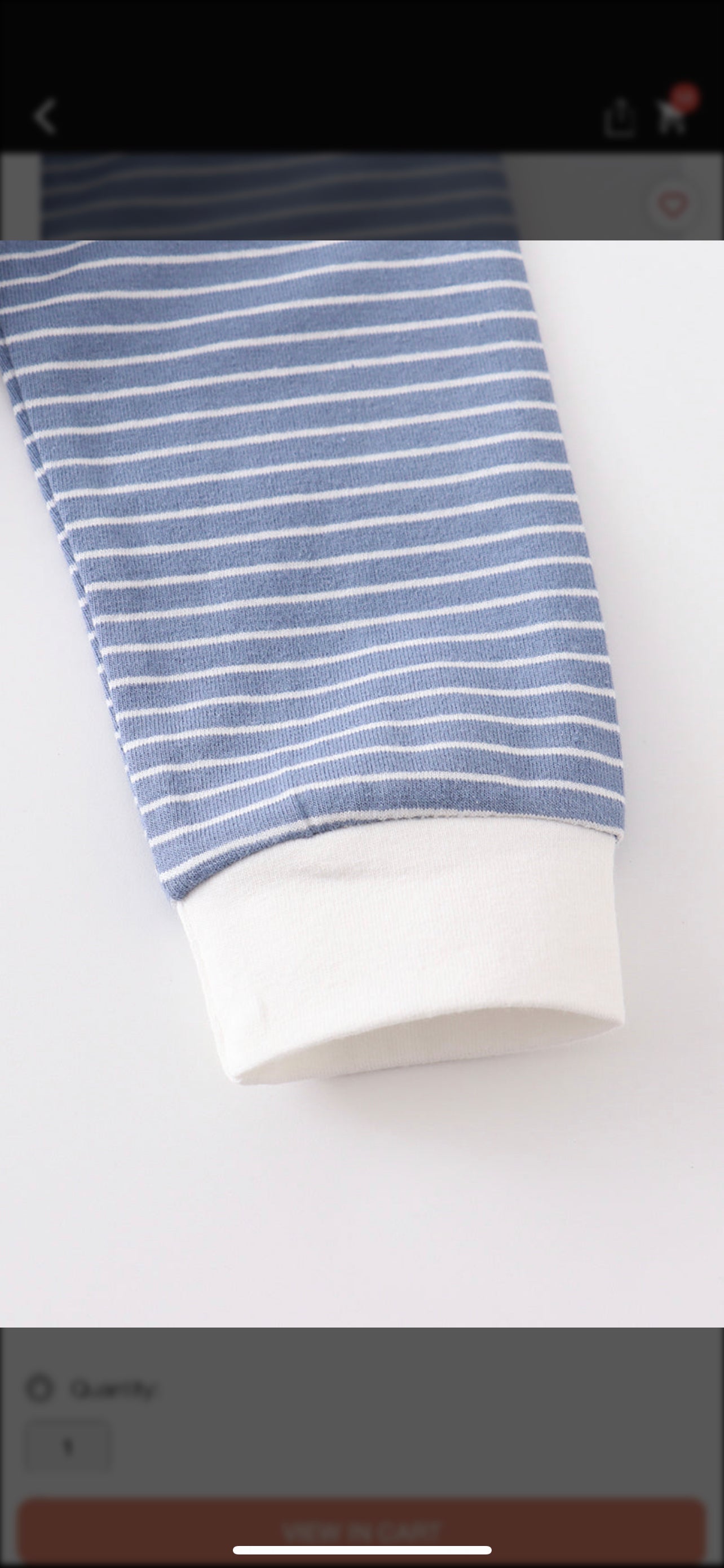 Blue stripe baby set