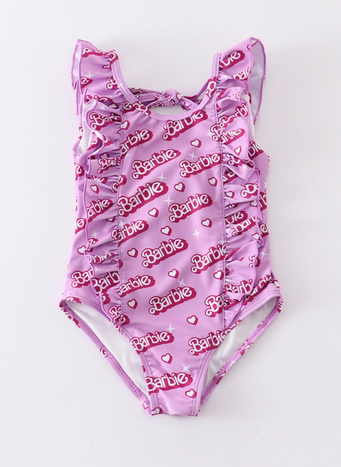 Pink Barbie Ruffle swimsuit