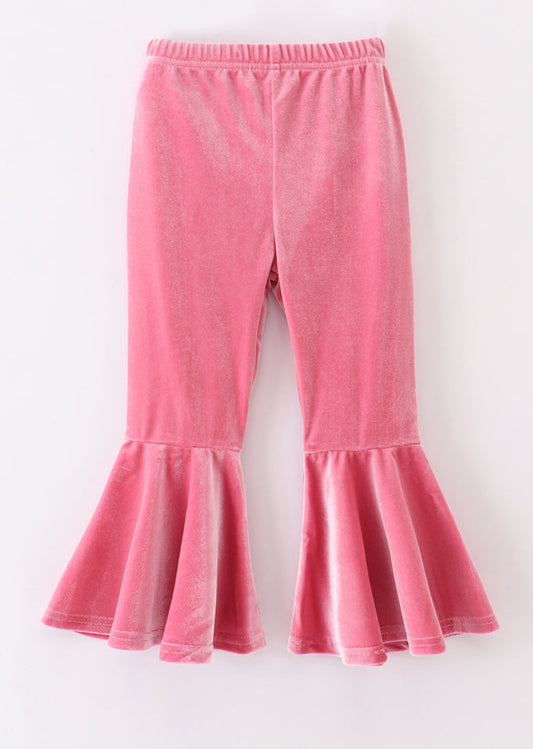 Pink Velvet bell pants