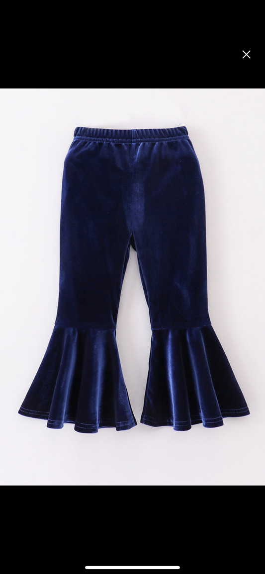 Navy Velvet bells