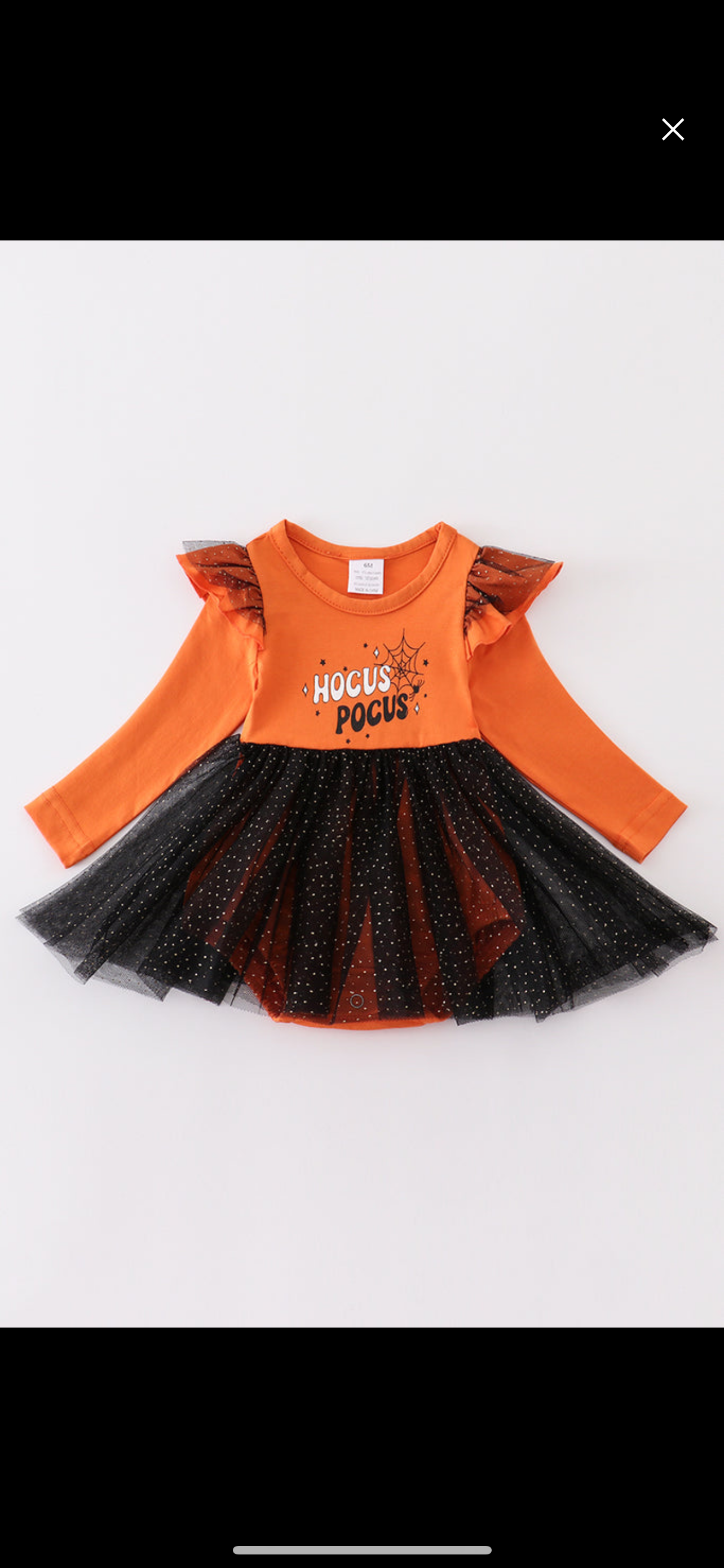 Orange HOCUS POCUS tulle baby dress