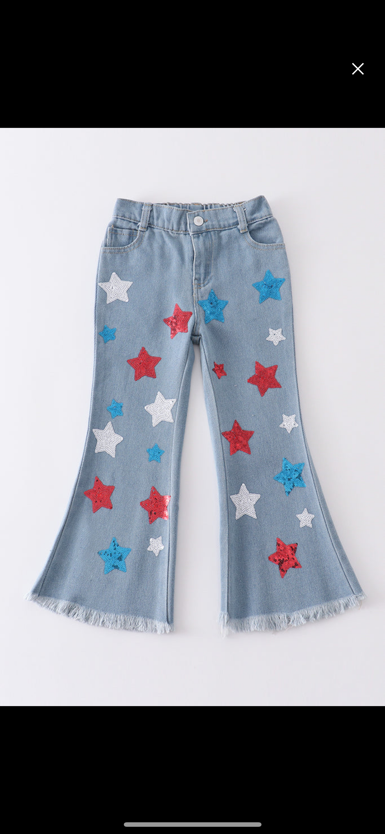 Red, White, Blue Star denim bells