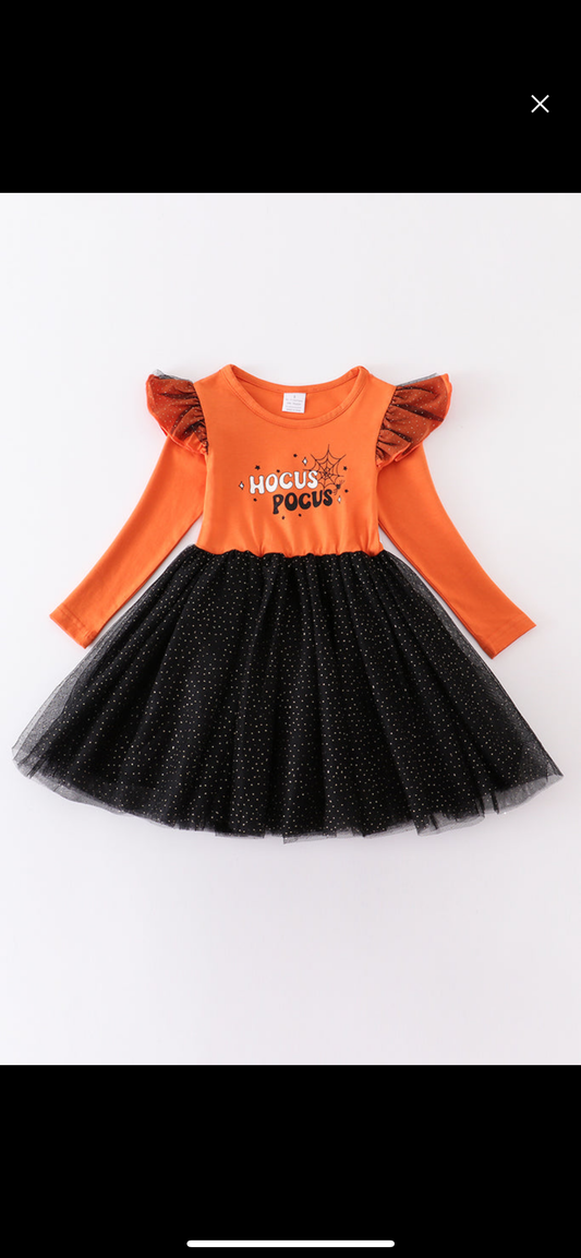 Orange HOCUS POCUS tulle dress