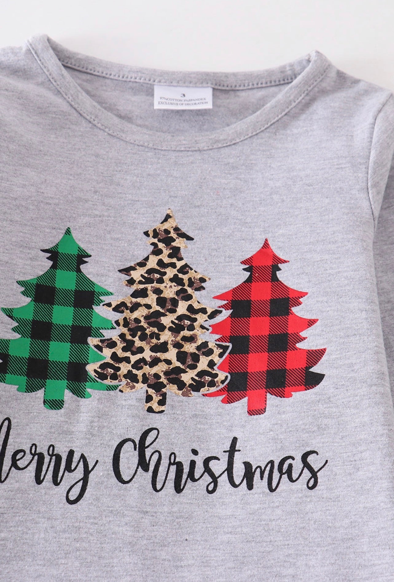 Grey Leopard Christmas Tree set