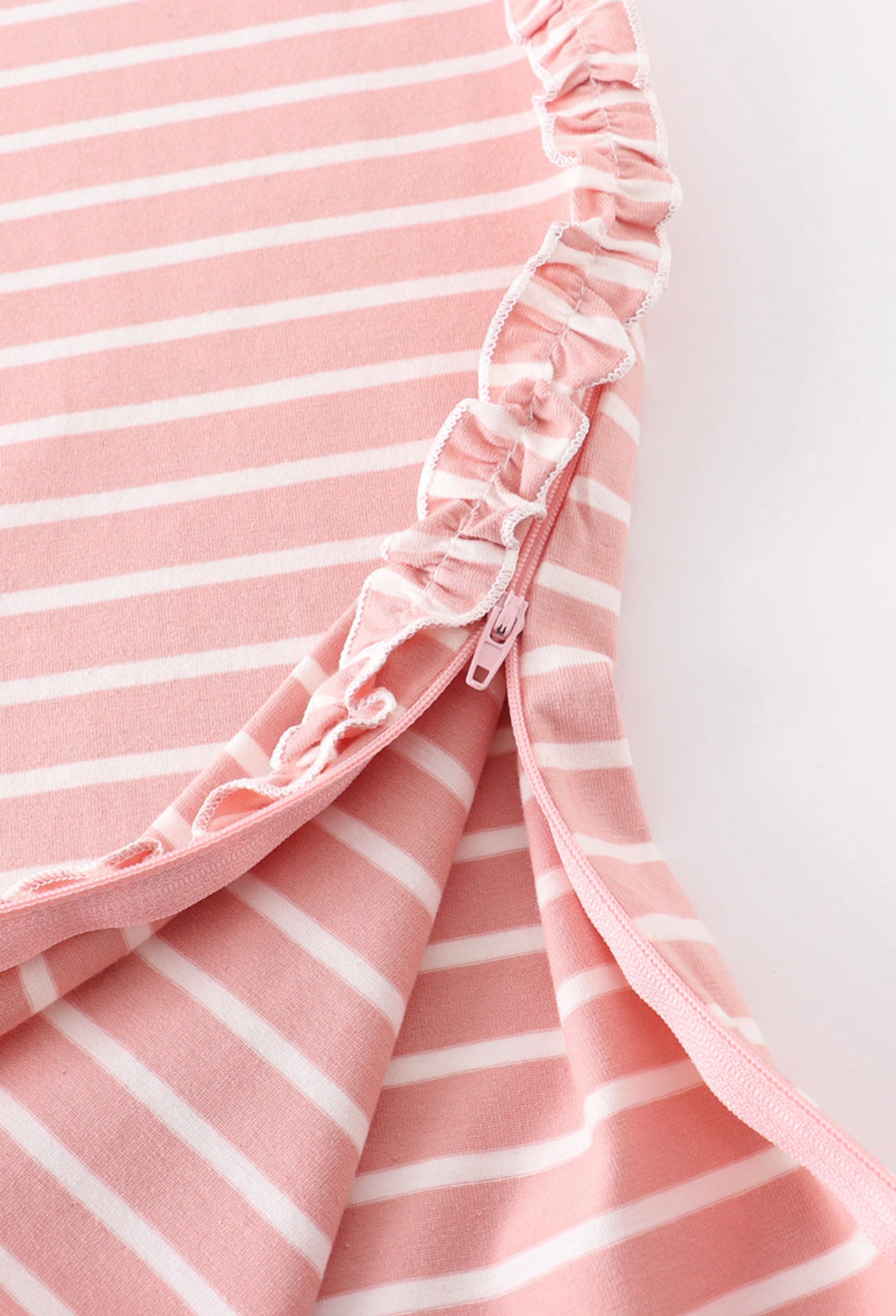 Pink Stripe Ruffle Sleep Sack