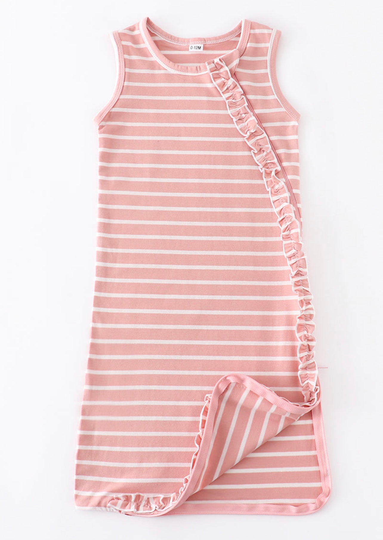 Pink Stripe Ruffle Sleep Sack