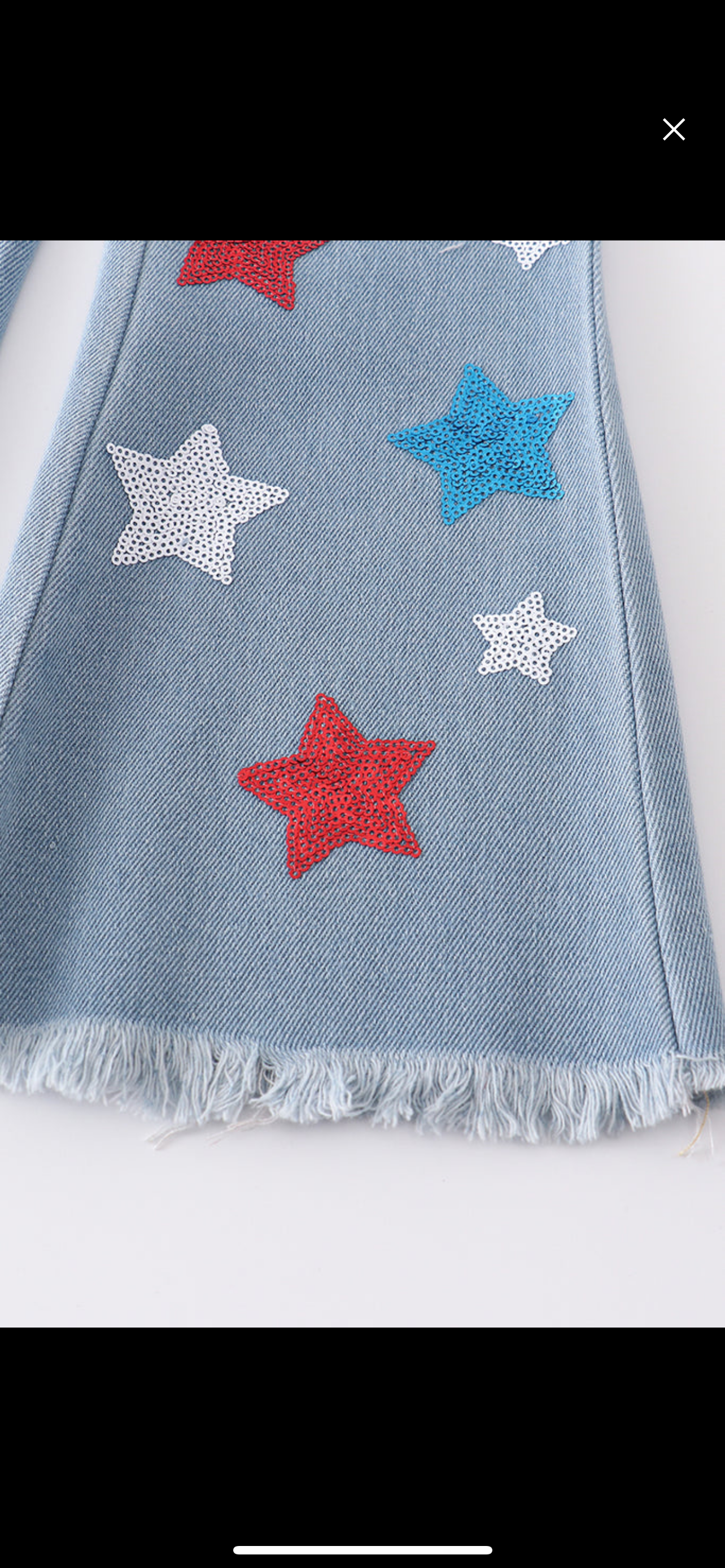 Red, White, Blue Star denim bells