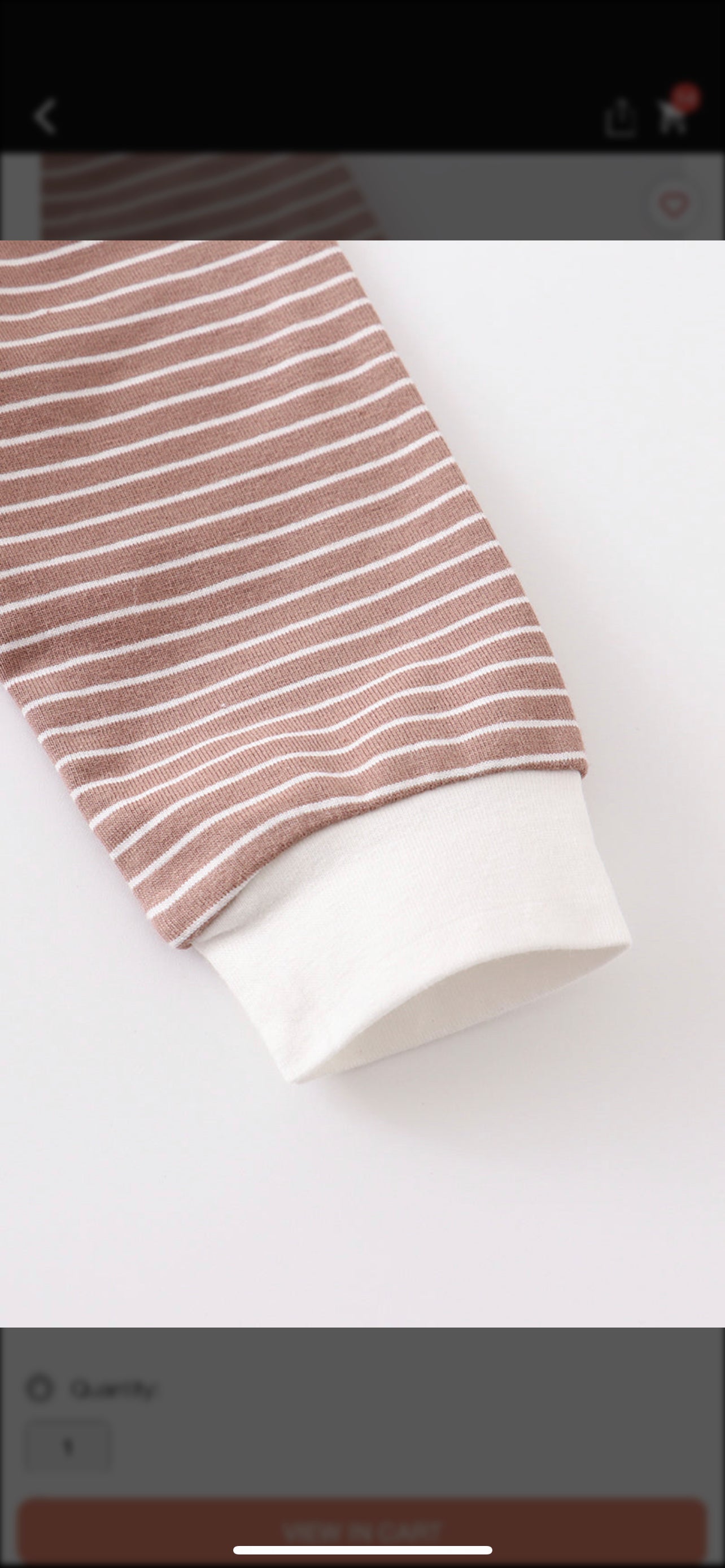 Brown stripe baby set