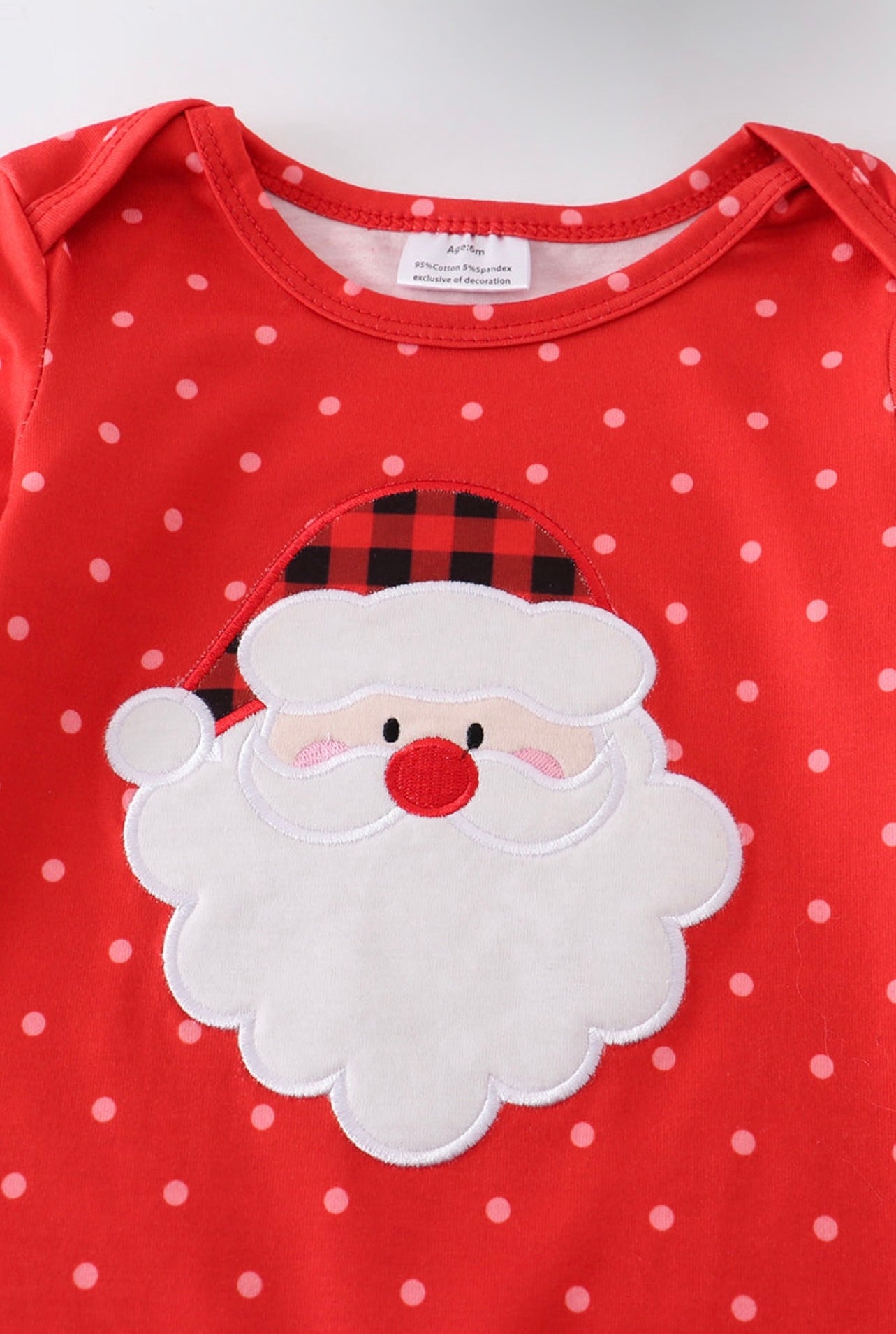 Red Plaid Santa romper