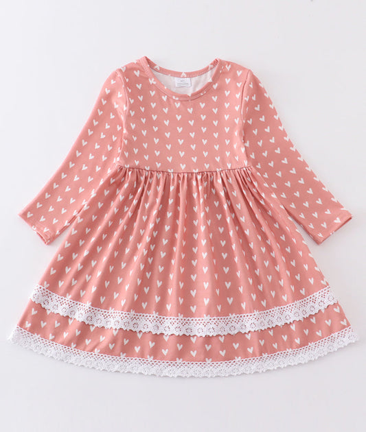 Pink Heart twirl dress