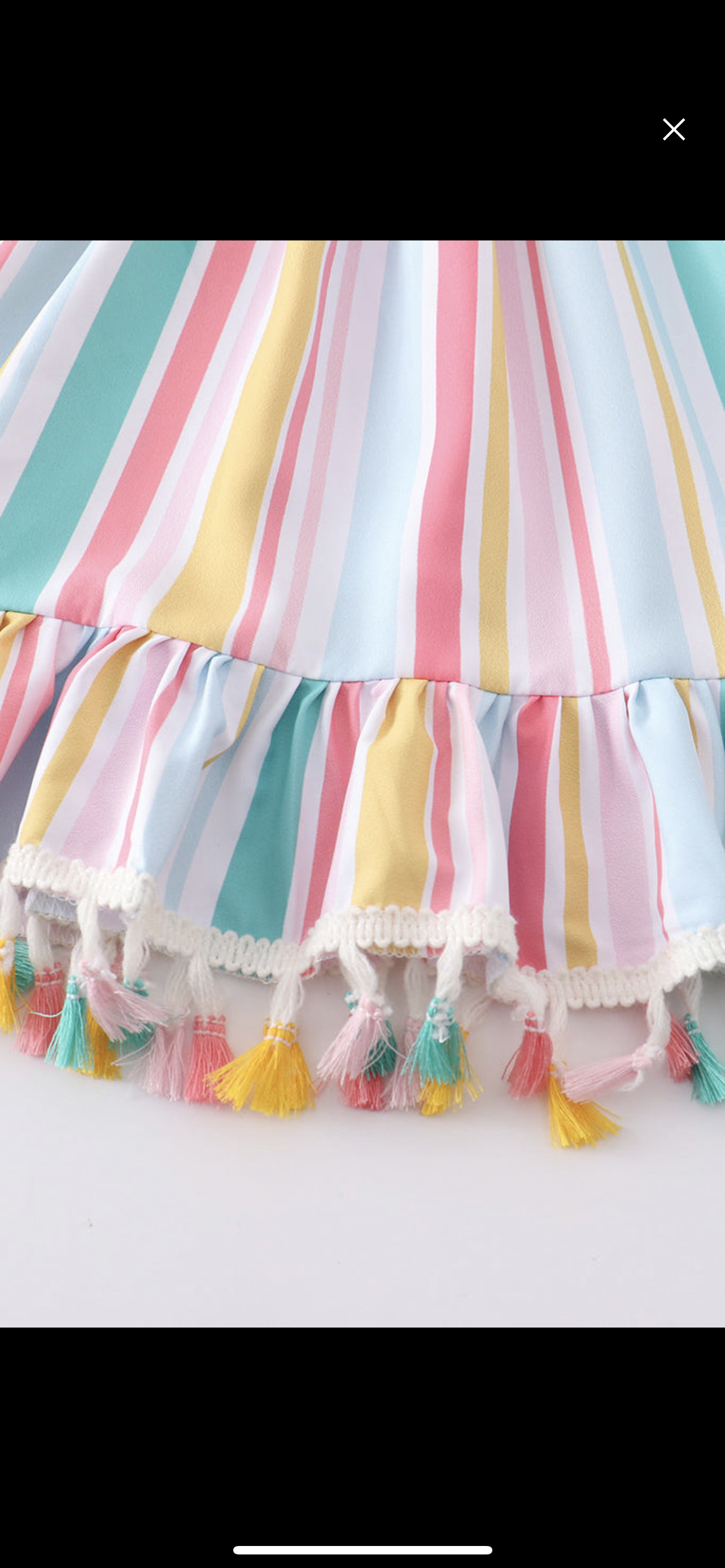 Stripe Tassel Smocked dress