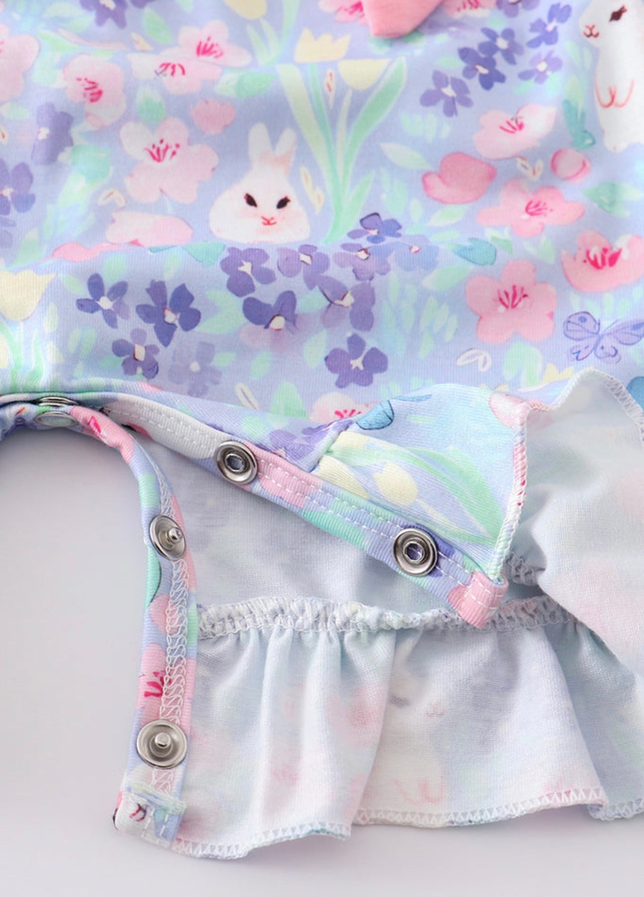 Floral Bunny ruffle jumpsuit
