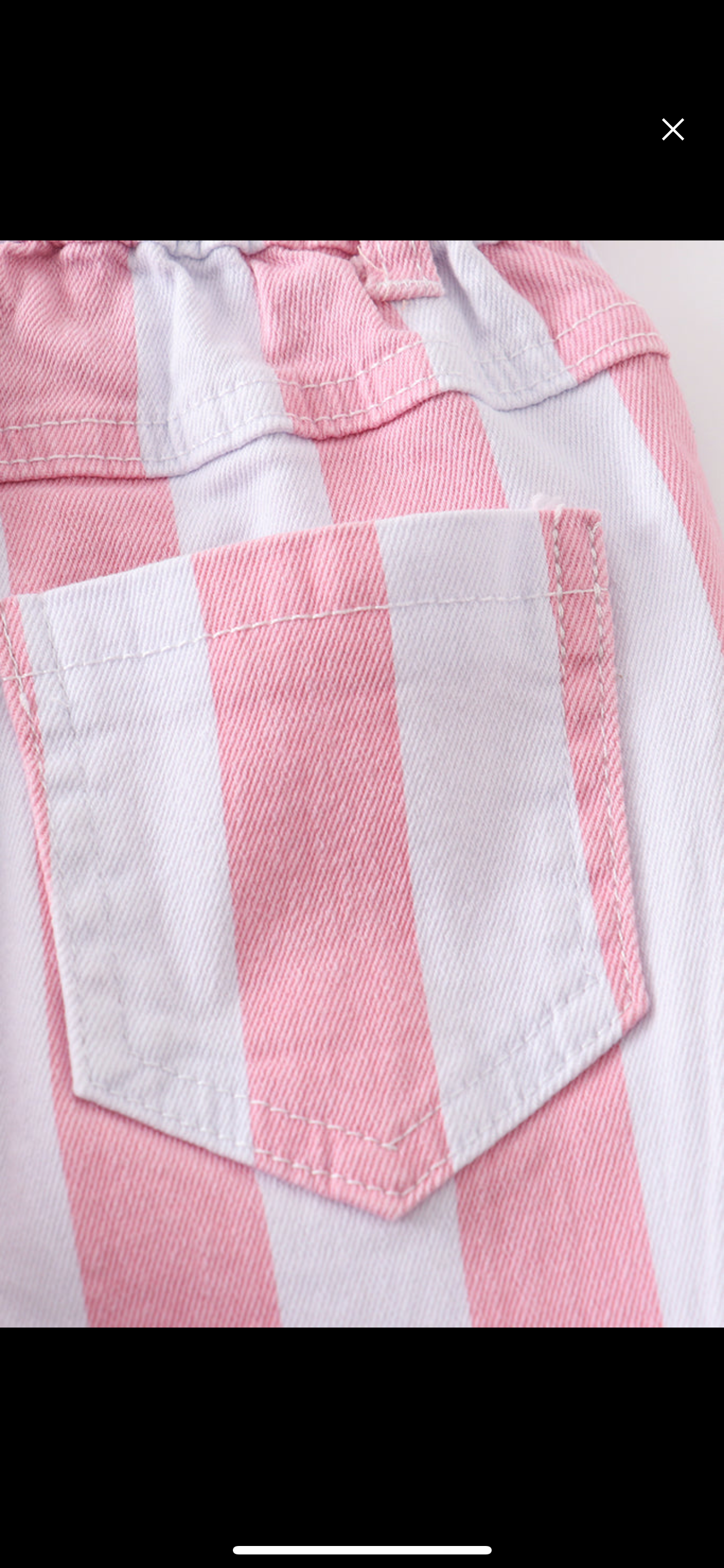 Pink Stripe Denim Bells