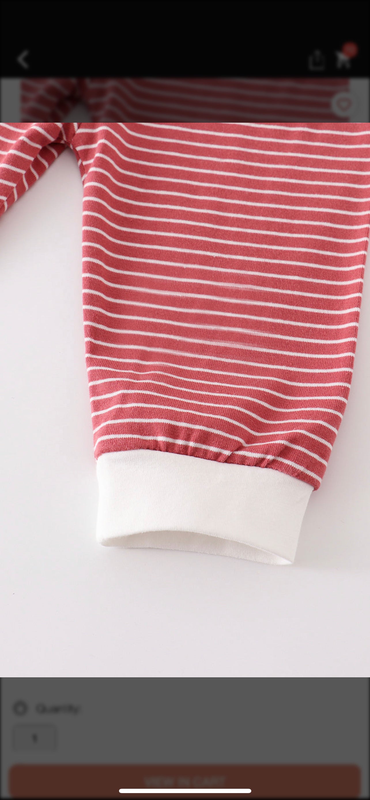 Red stripe ruffle baby set