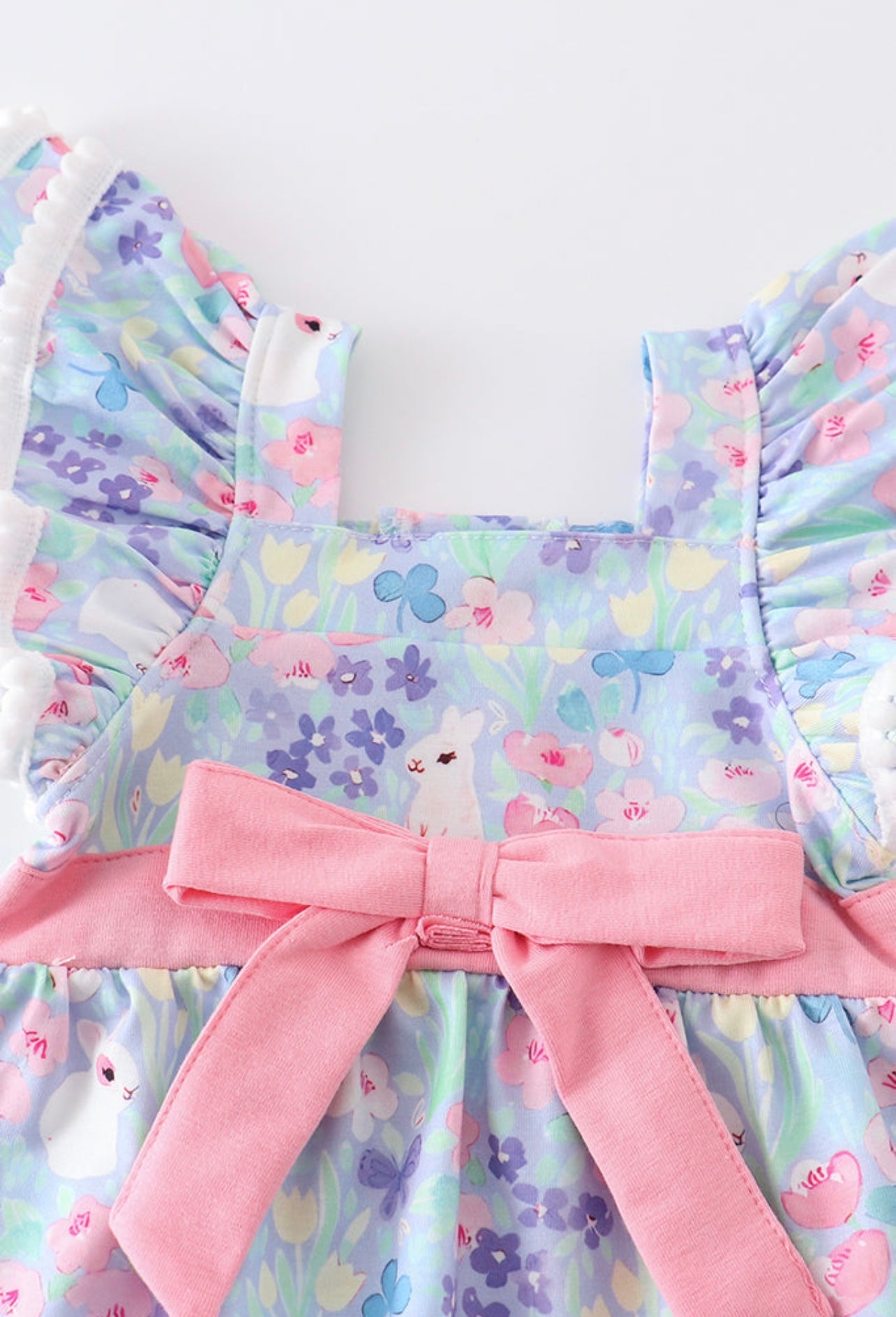 Floral Bunny ruffle jumpsuit
