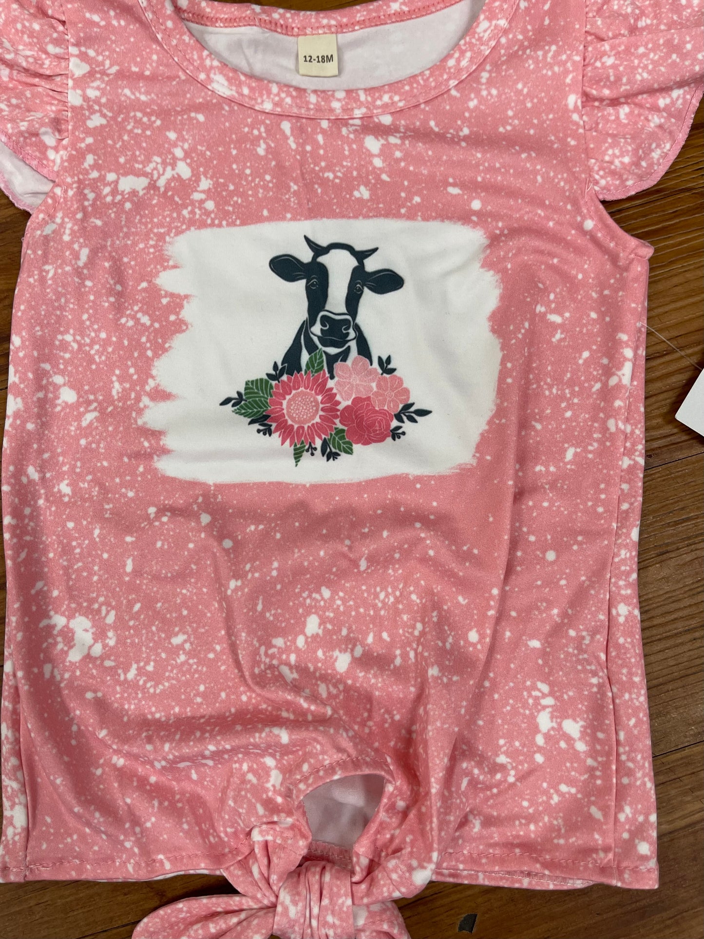 Pink Floral Cow outfit