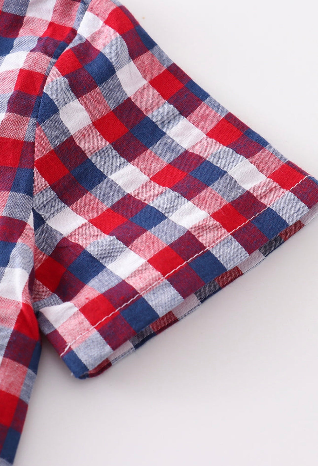 Plaid Patriotic Flag button down shirt