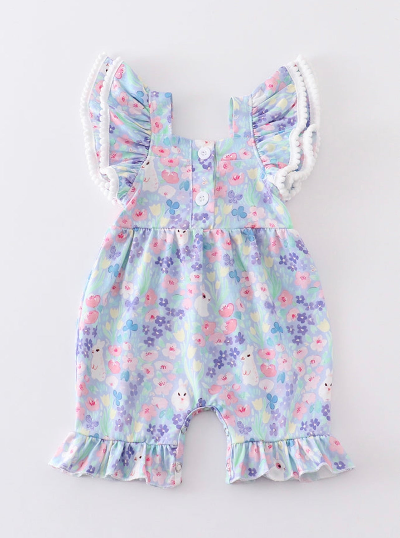 Floral Bunny ruffle jumpsuit