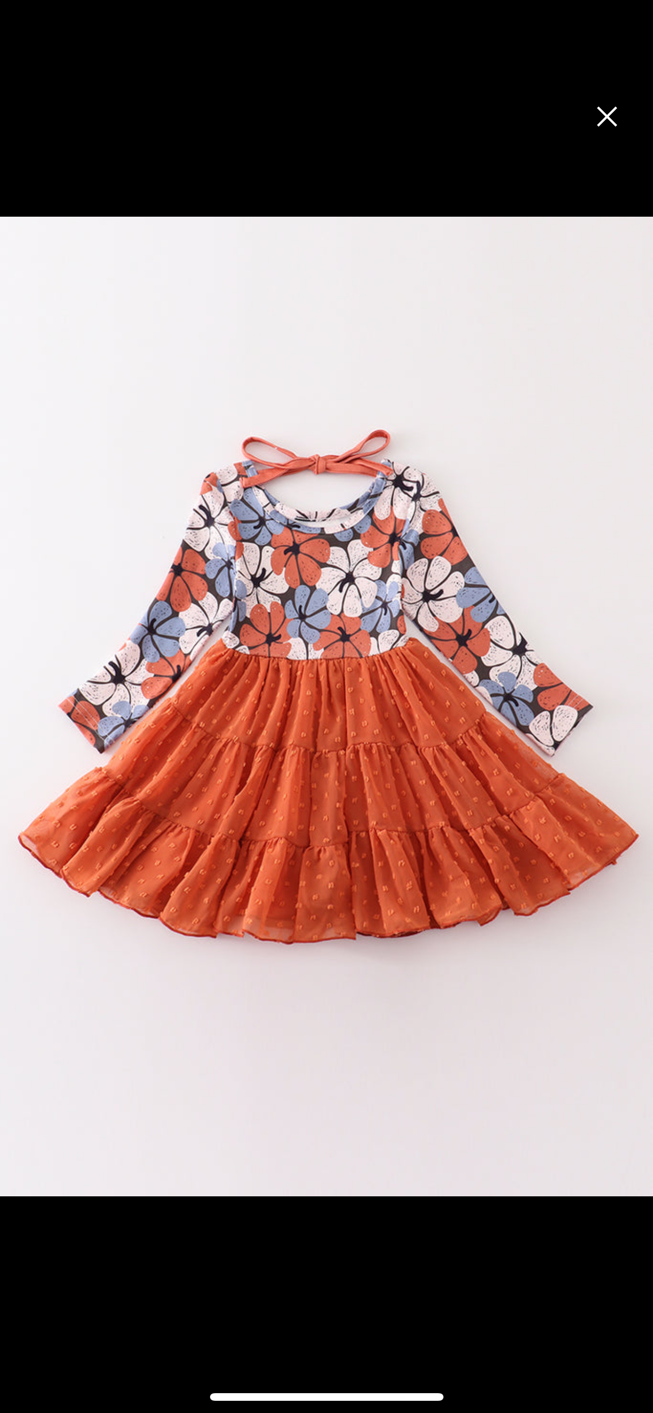 Orange Floral tutu dress