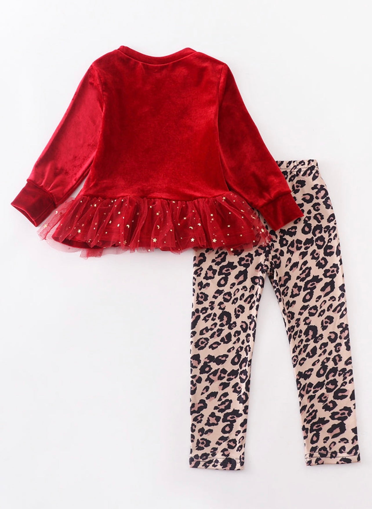 Red Leopard Velvet Deer set