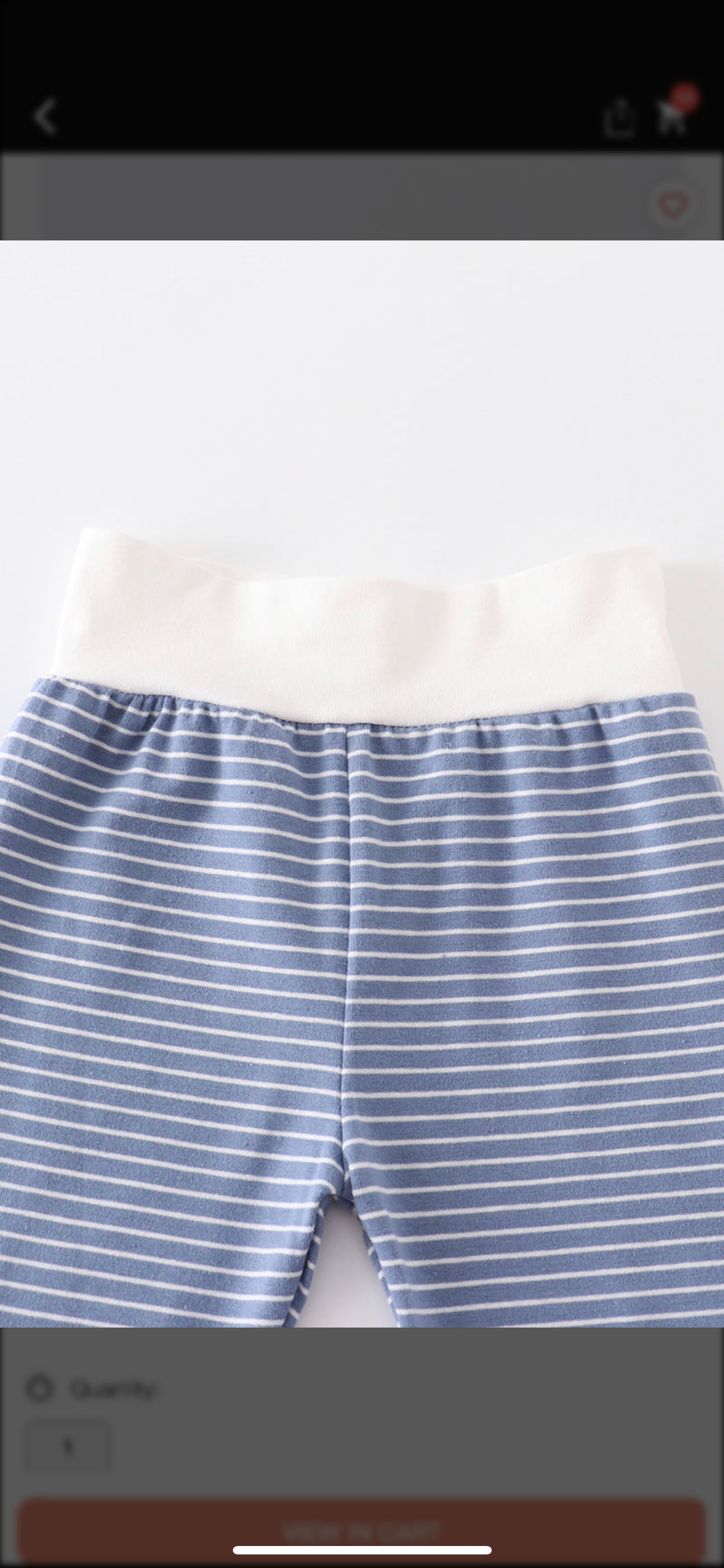 Blue stripe baby set