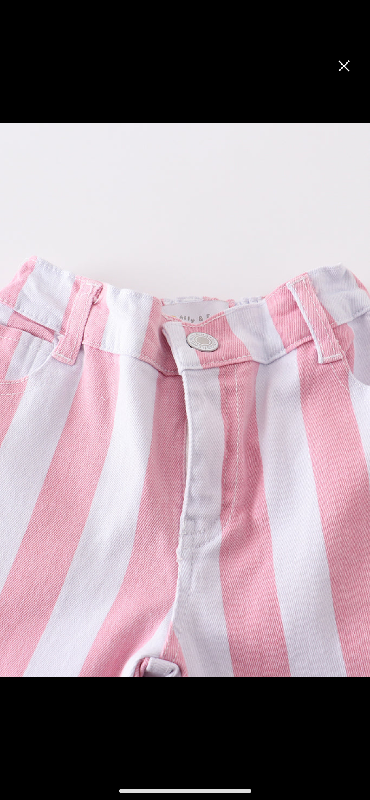 Pink Stripe Denim Bells