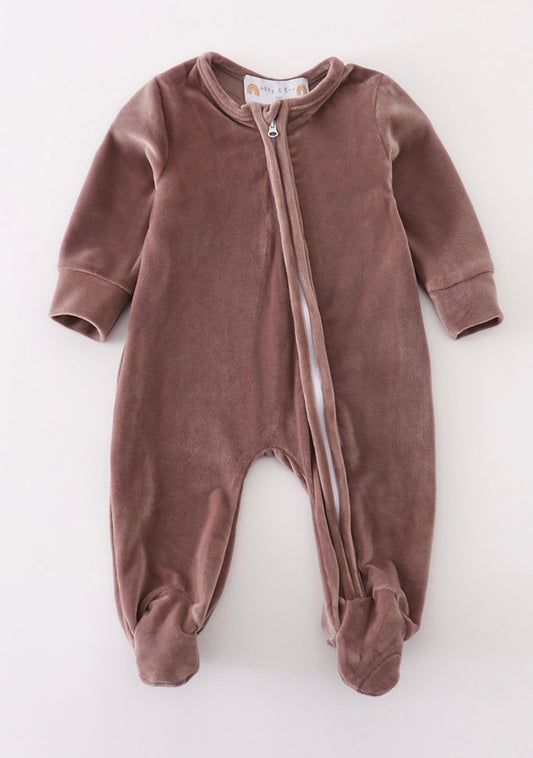 Grey Velvet romper