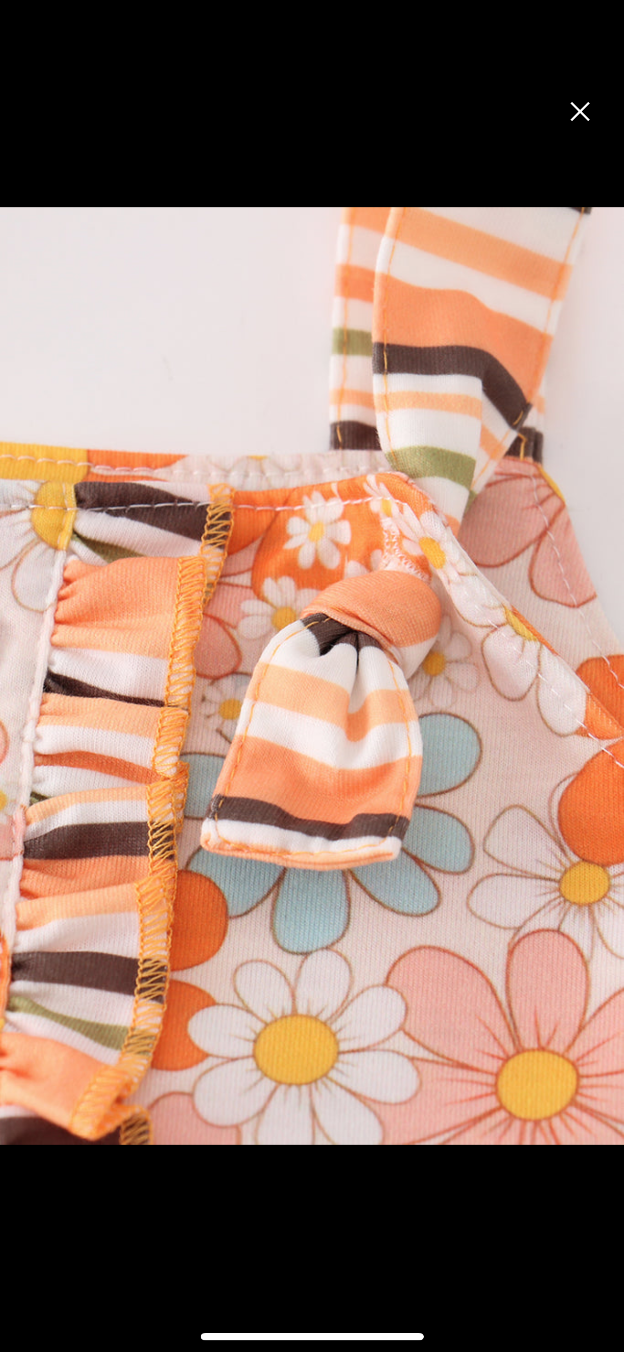 Orange Floral and stripes girl set