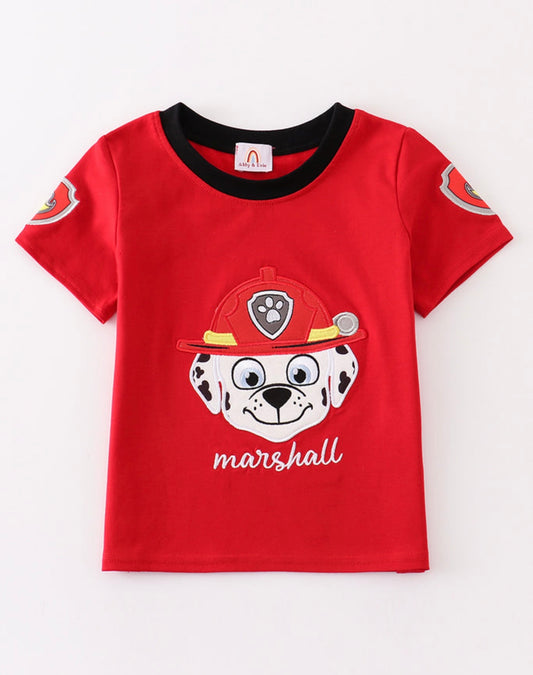Boys Red Marshall shirt
