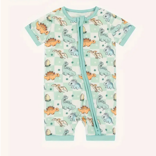 Dinosaur Bamboo boy romper