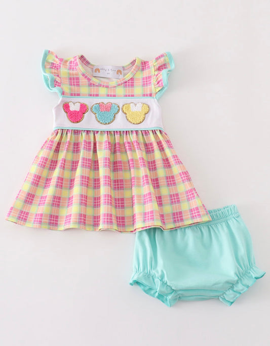 Minnie French Knot baby set