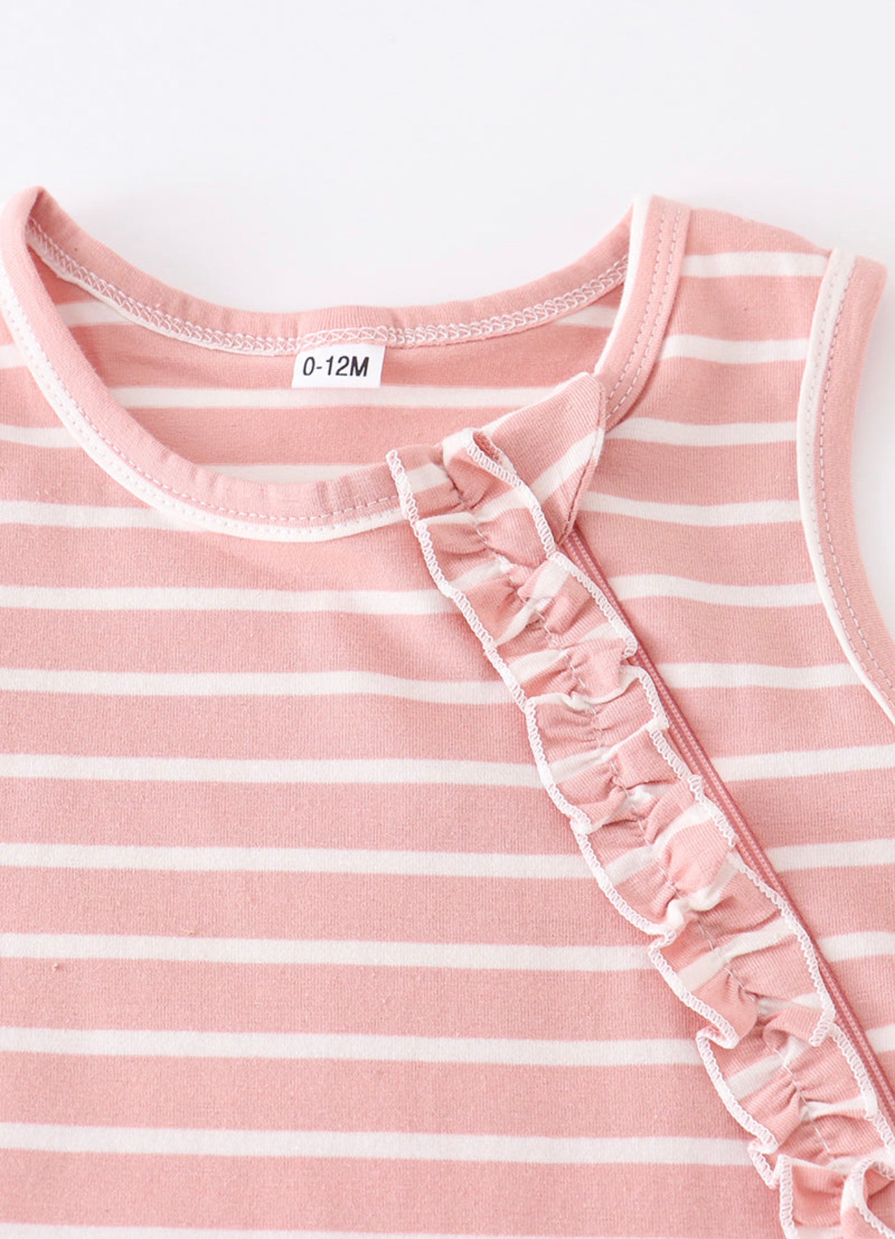 Pink Stripe Ruffle Sleep Sack