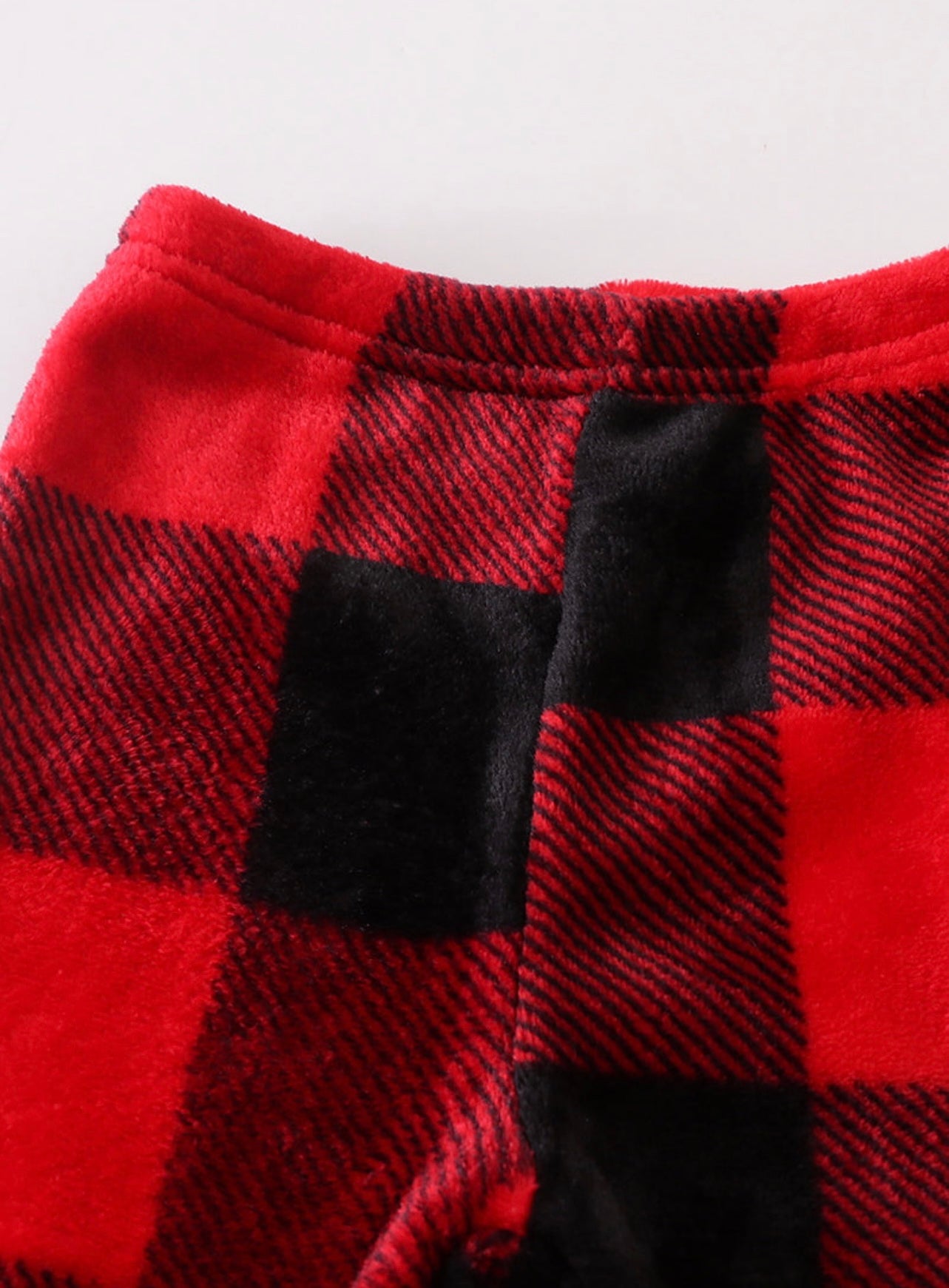 Red plaid fleece set