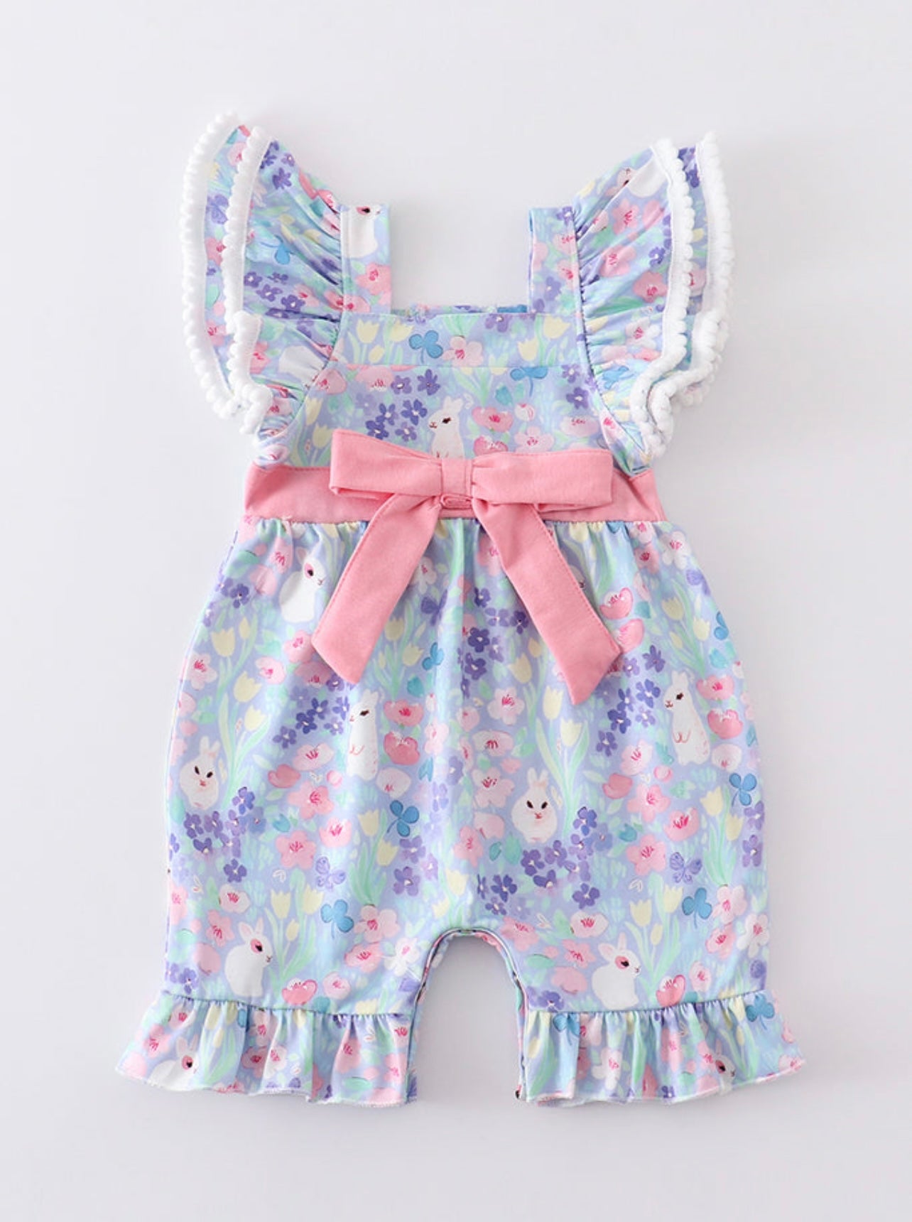 Floral Bunny ruffle jumpsuit