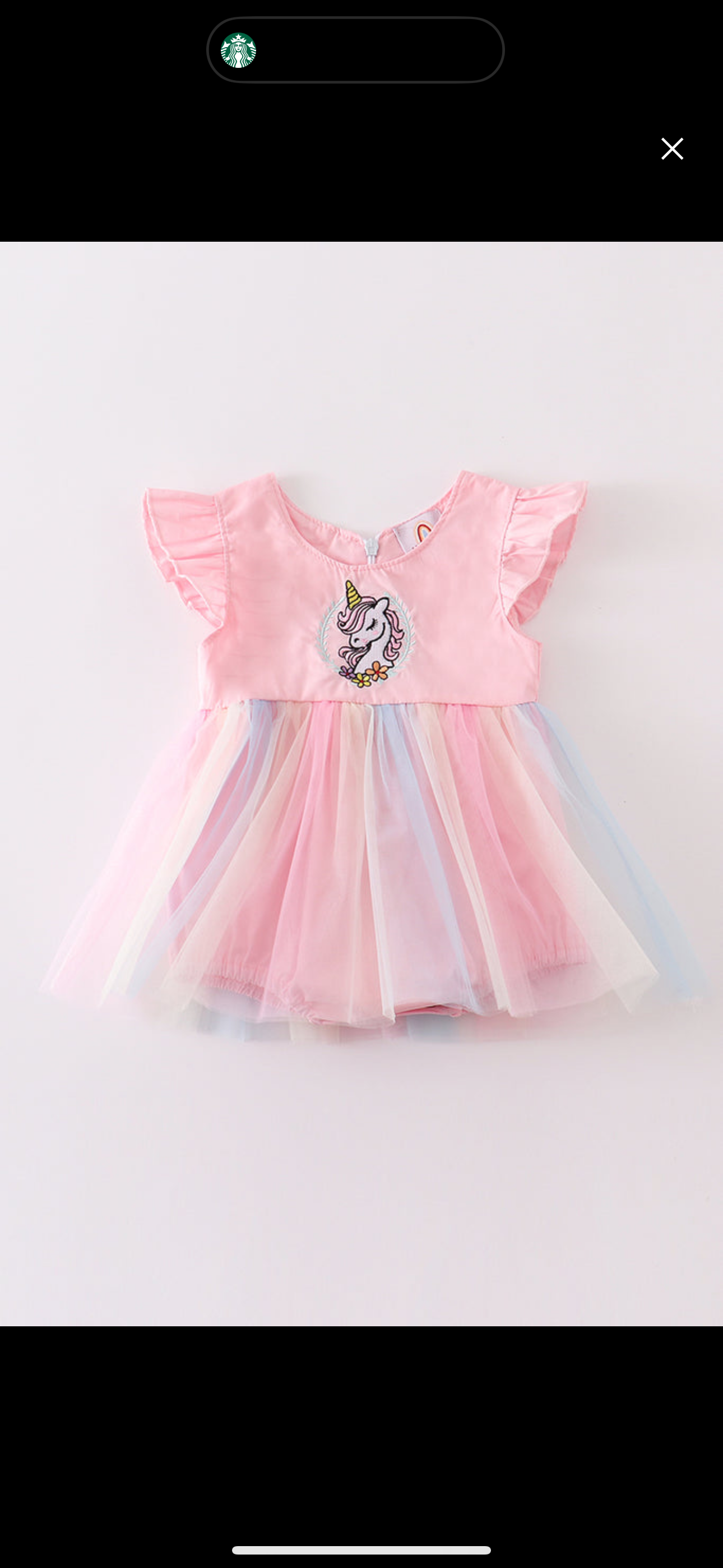 Rainbow Unicorn Tulle Baby Dress