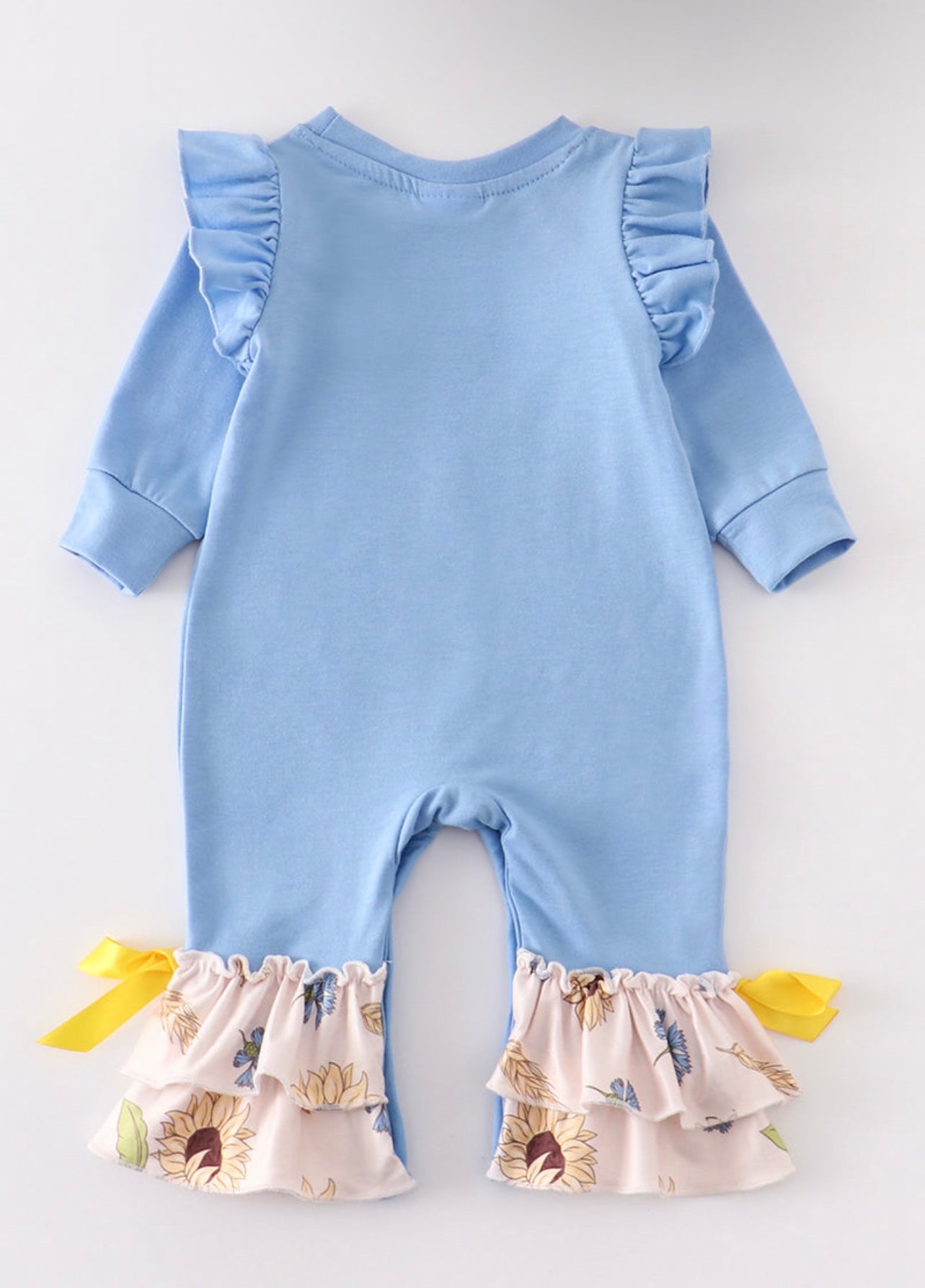 Blue Truck Sunflowers romper